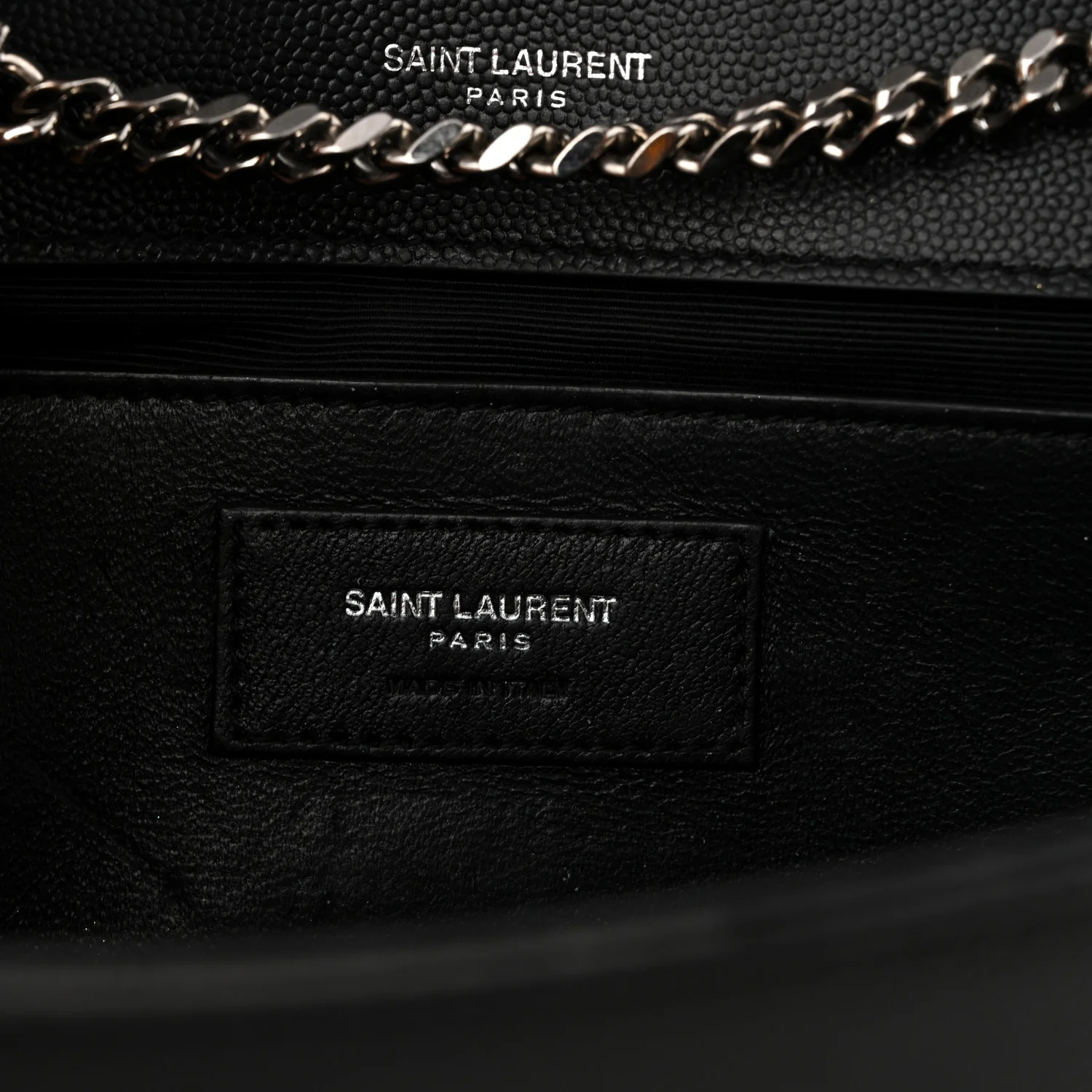 Grain De Poudre Medium Classic Monogram Kate Satchel Black - Top Club