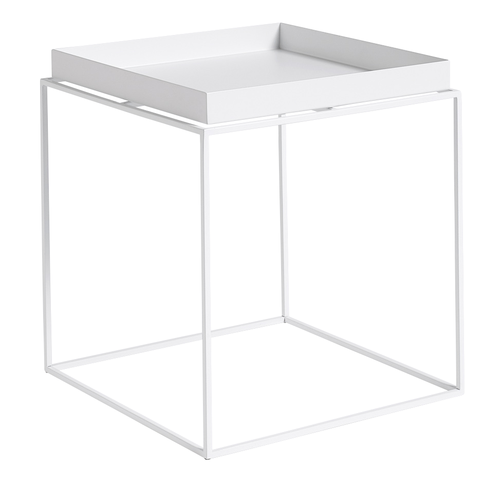 Salontafel Tray 40x40 wit