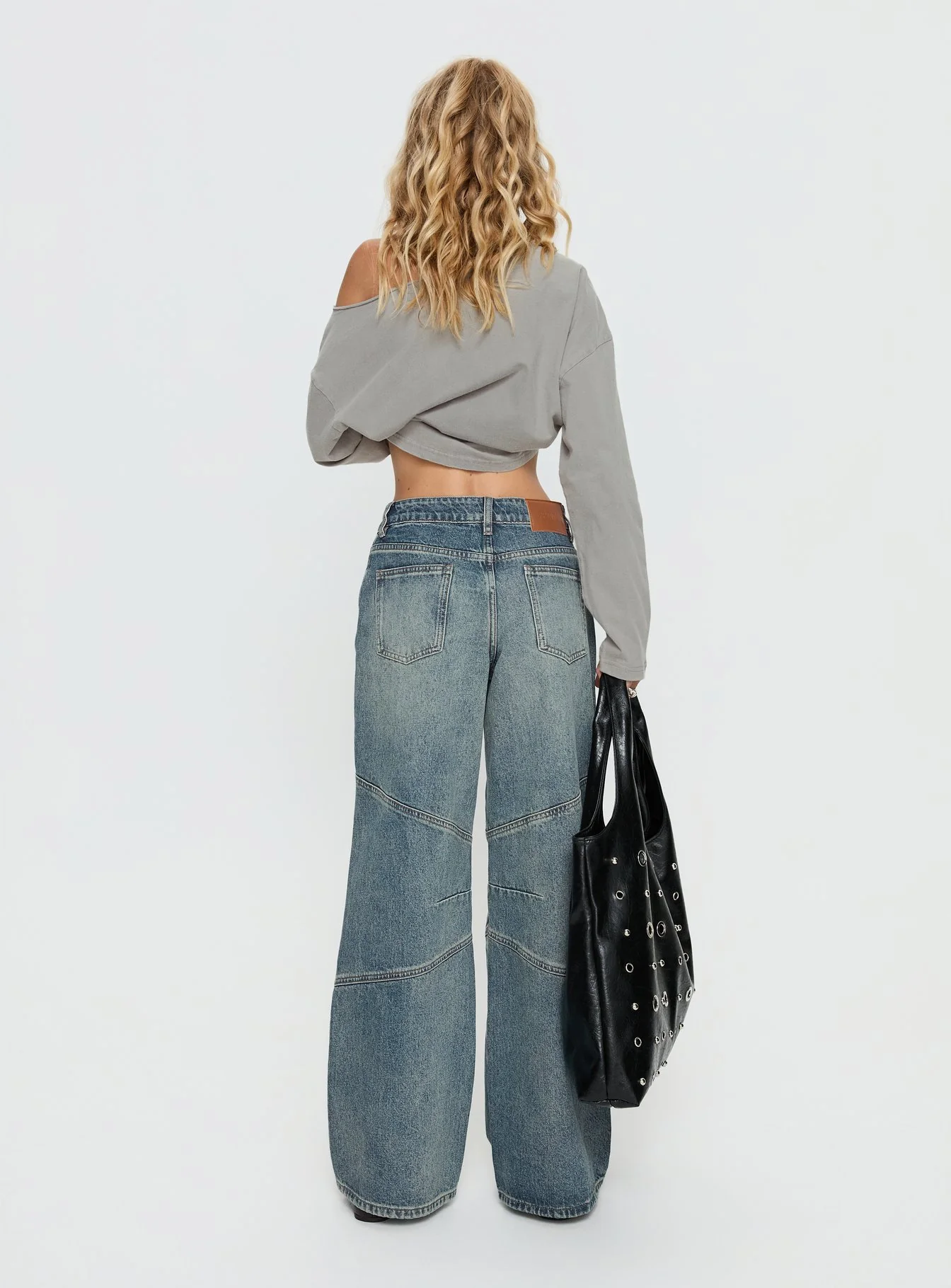 Atmosphere Mid Rise Straight Leg Jeans Antique Wash