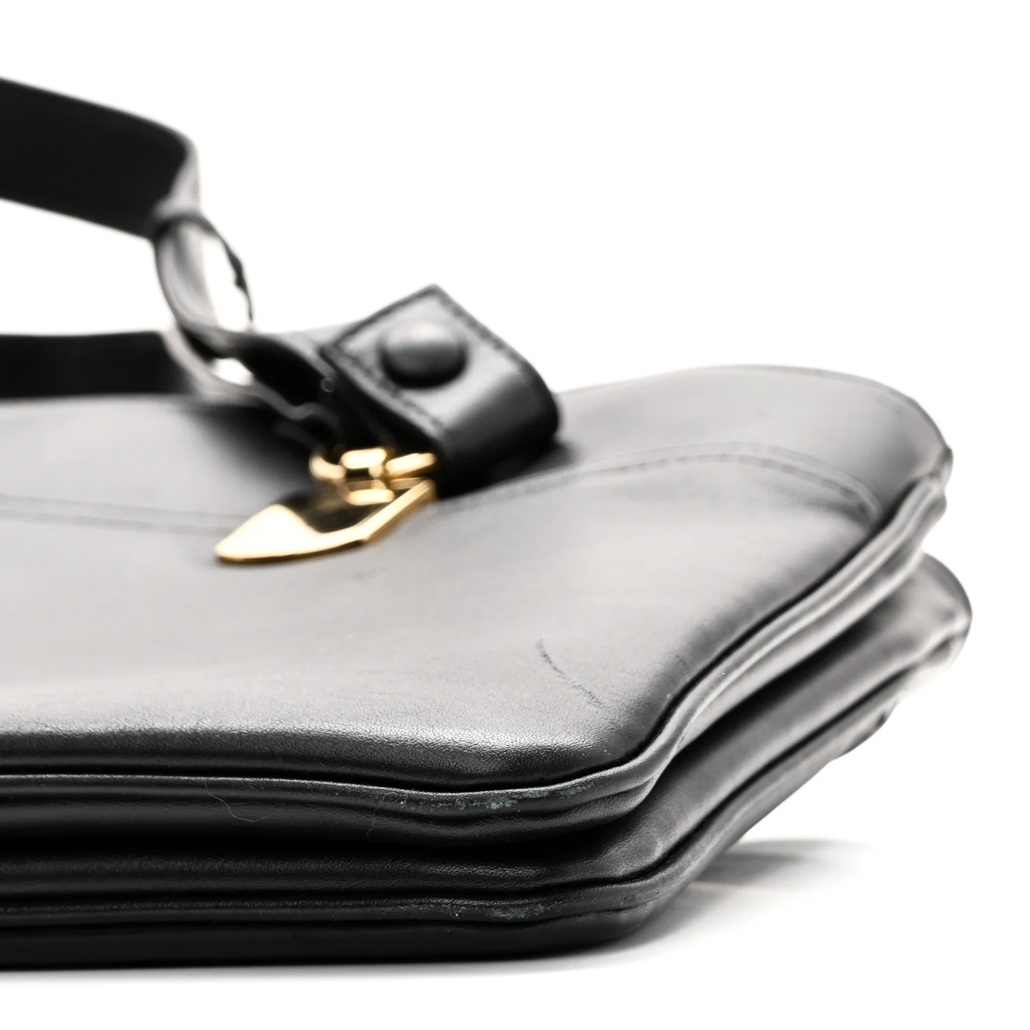 Vitello Palmellato Lux Large Arli Top Handle Bag Black - Top Club