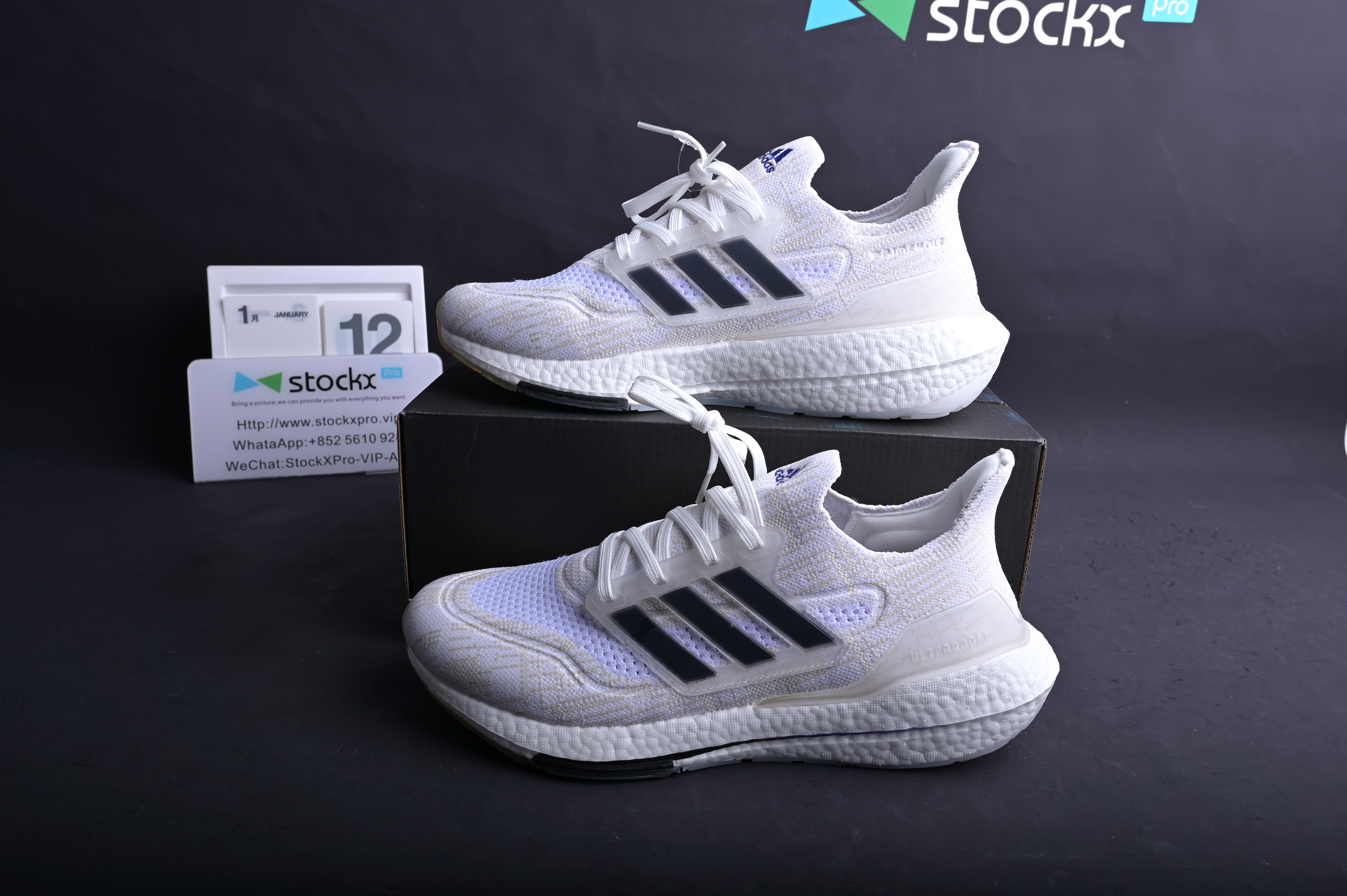 adidas Ultra Boost 21 Primeblue Non Dyed Black Stripes (W) FY0837 - Sneaker Replica Workshop