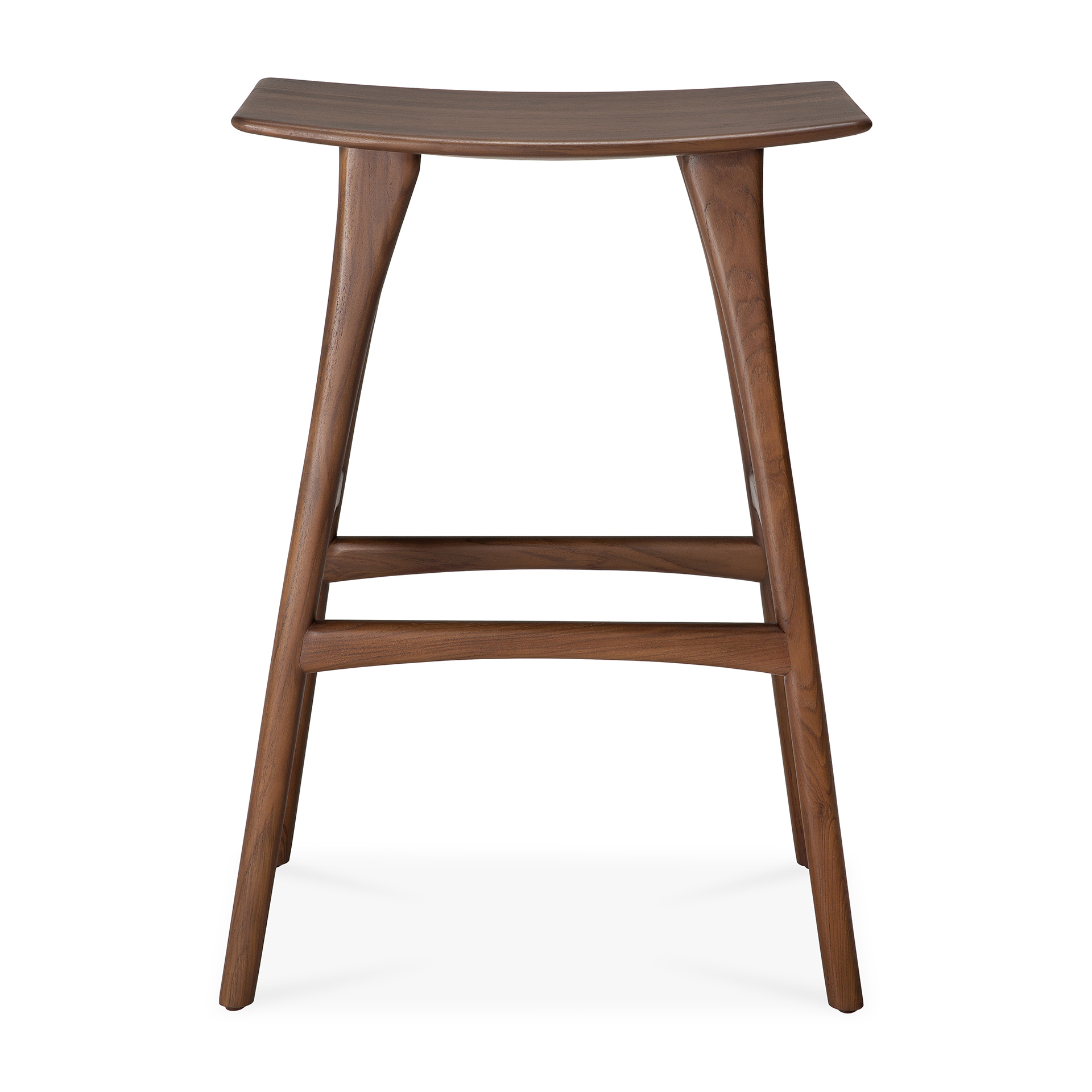 Osso bar kruk 80 - bruin teak - gelakt