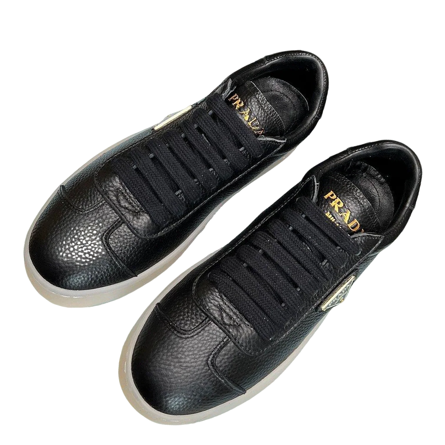 Prada Unisex Sneakers Triangle Logo Luxury Fashion Sneakers - Sneaker Replica Workshop