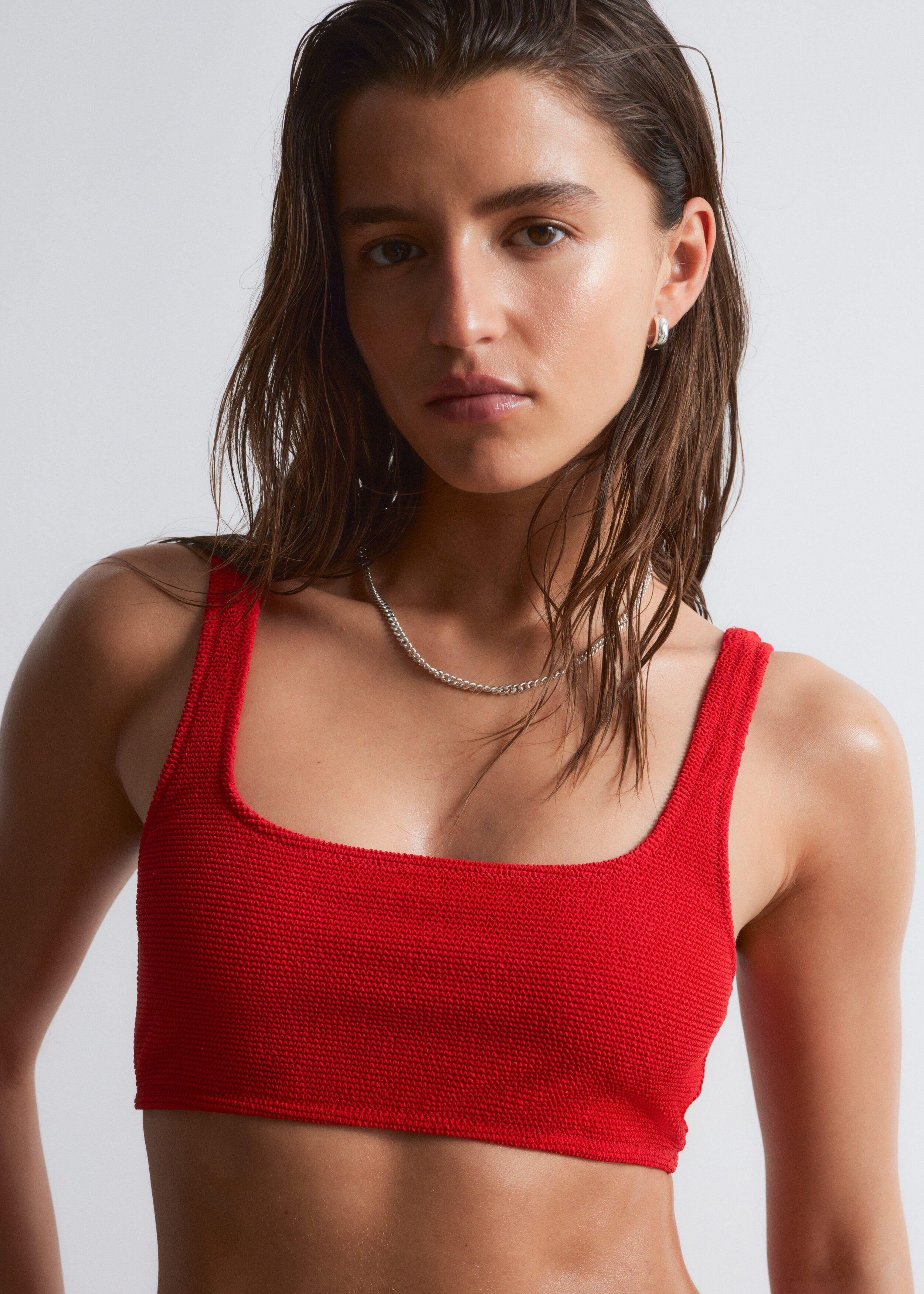 & Other Stories TEXTURED BIKINI TOP