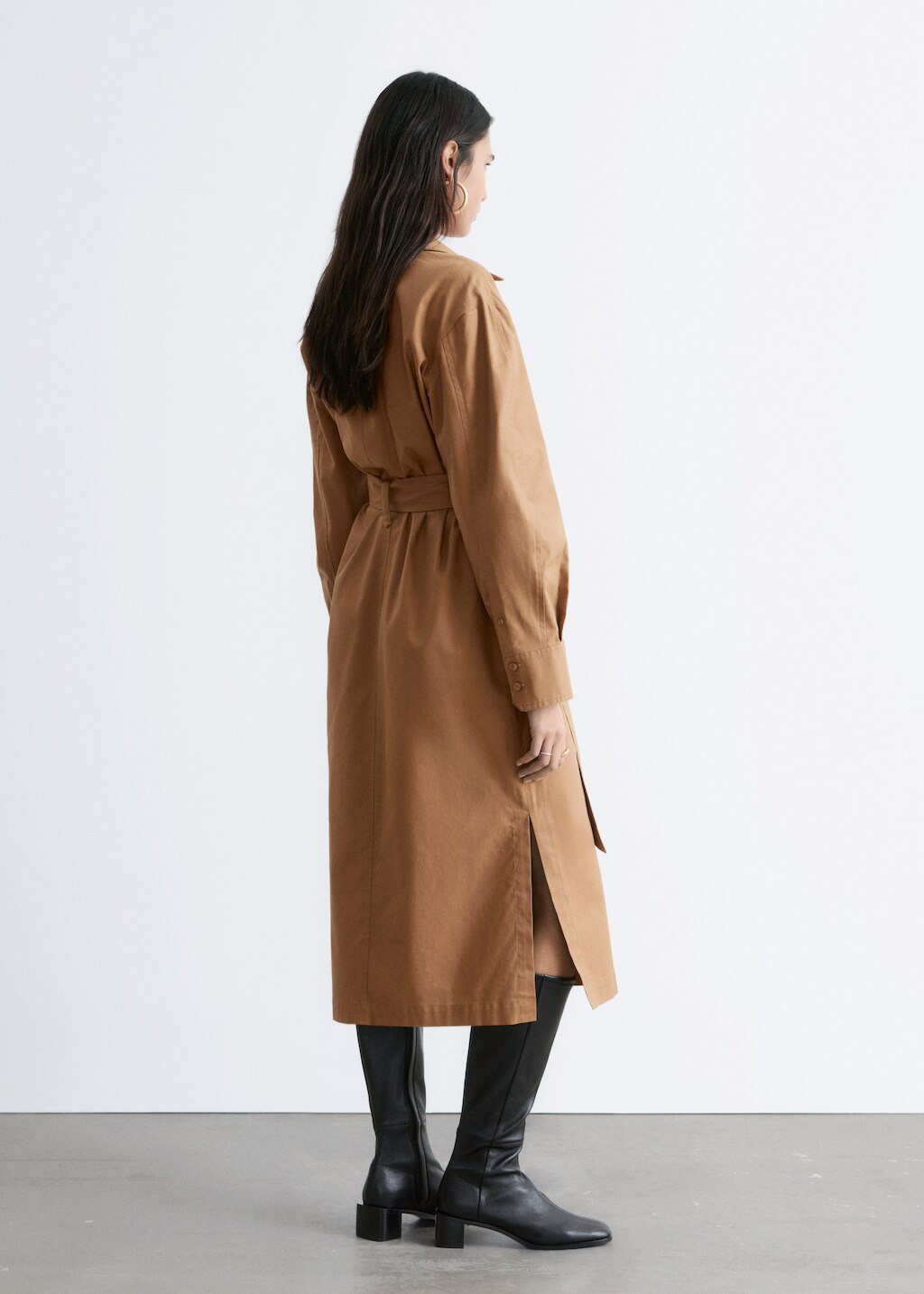 & Other Stories BELTED MIDI DRESS
