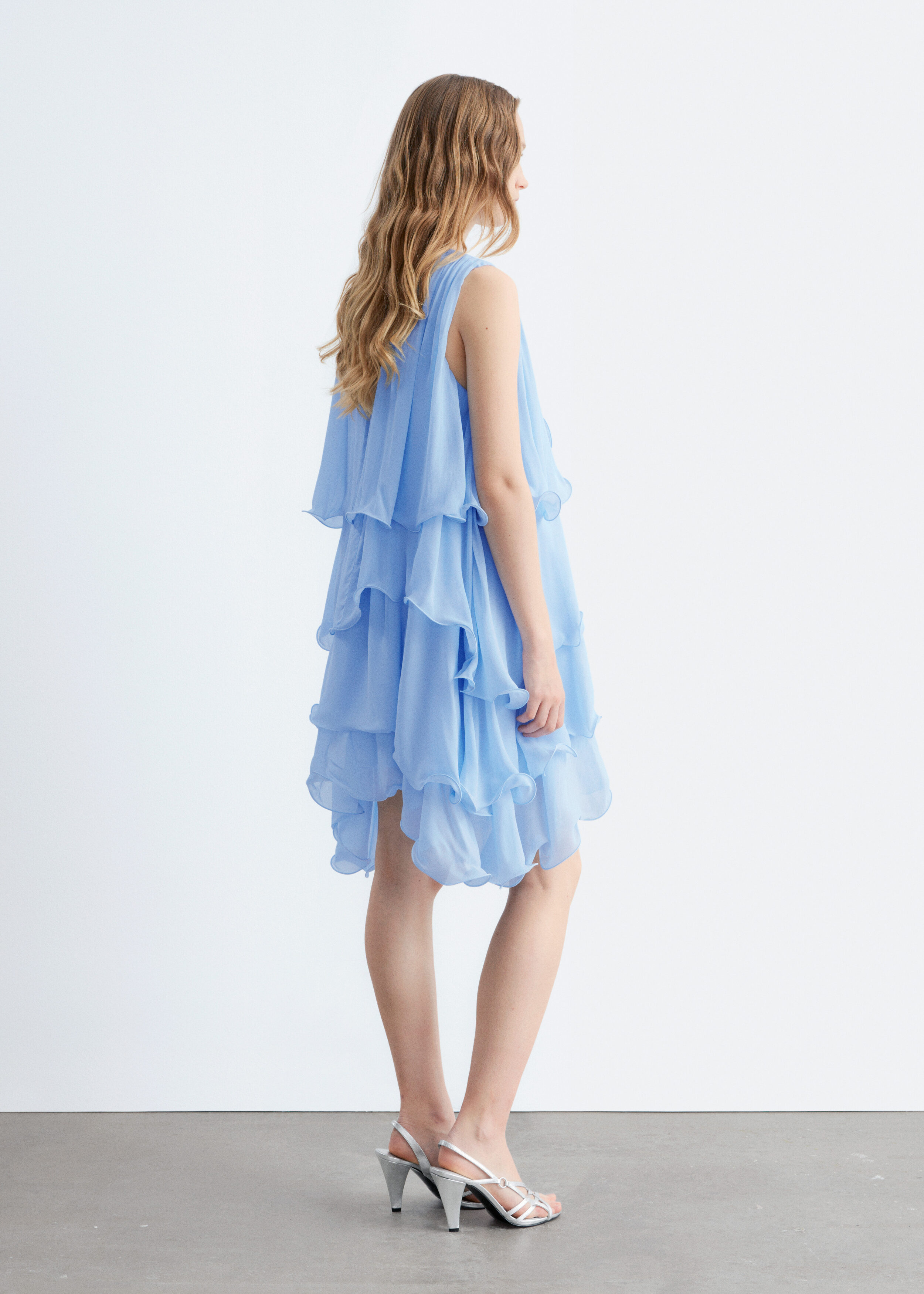 & Other Stories SLEEVELESS FRILL MINI DRESS