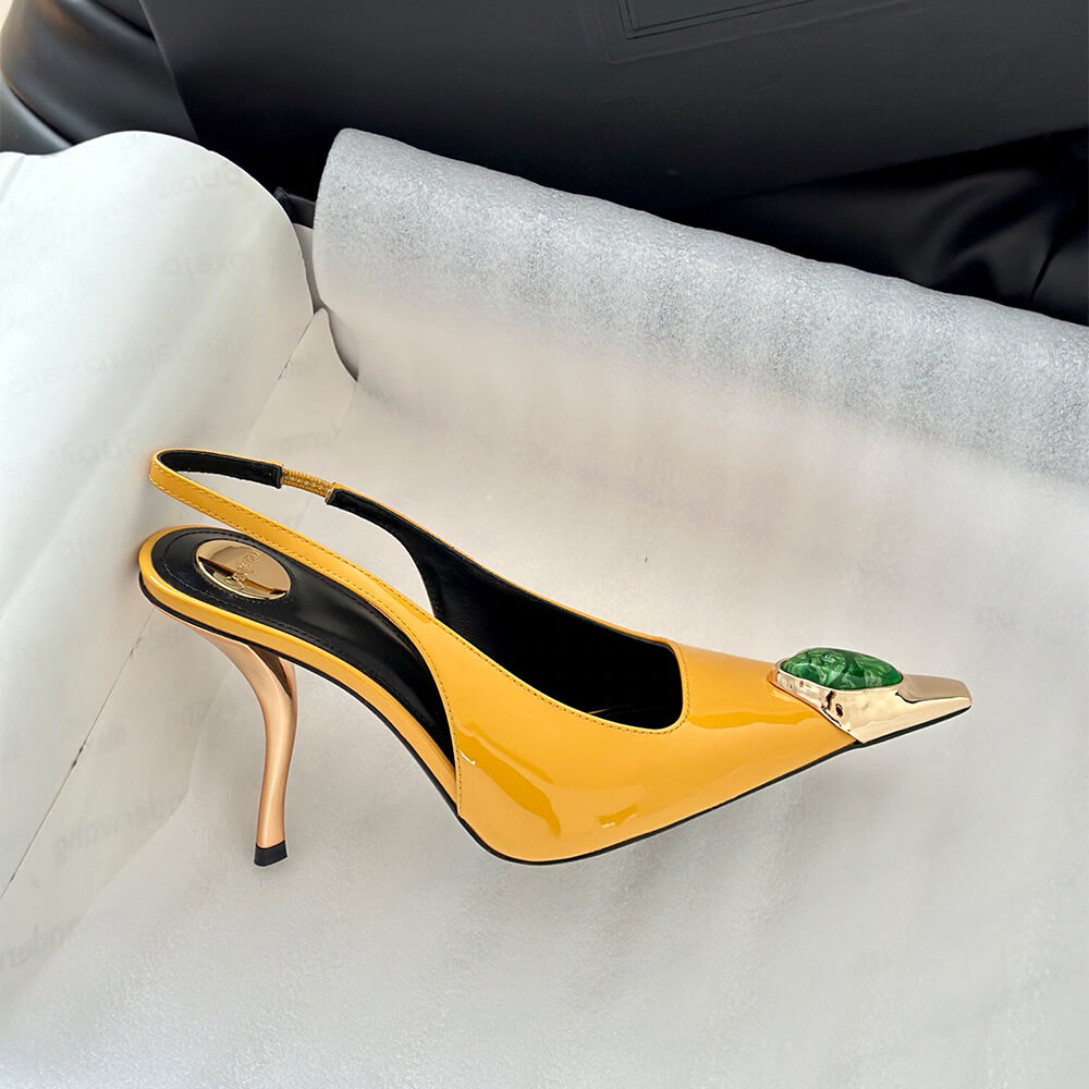 YSL Loulou Slingback Pumps in Patent Leather - Top Club