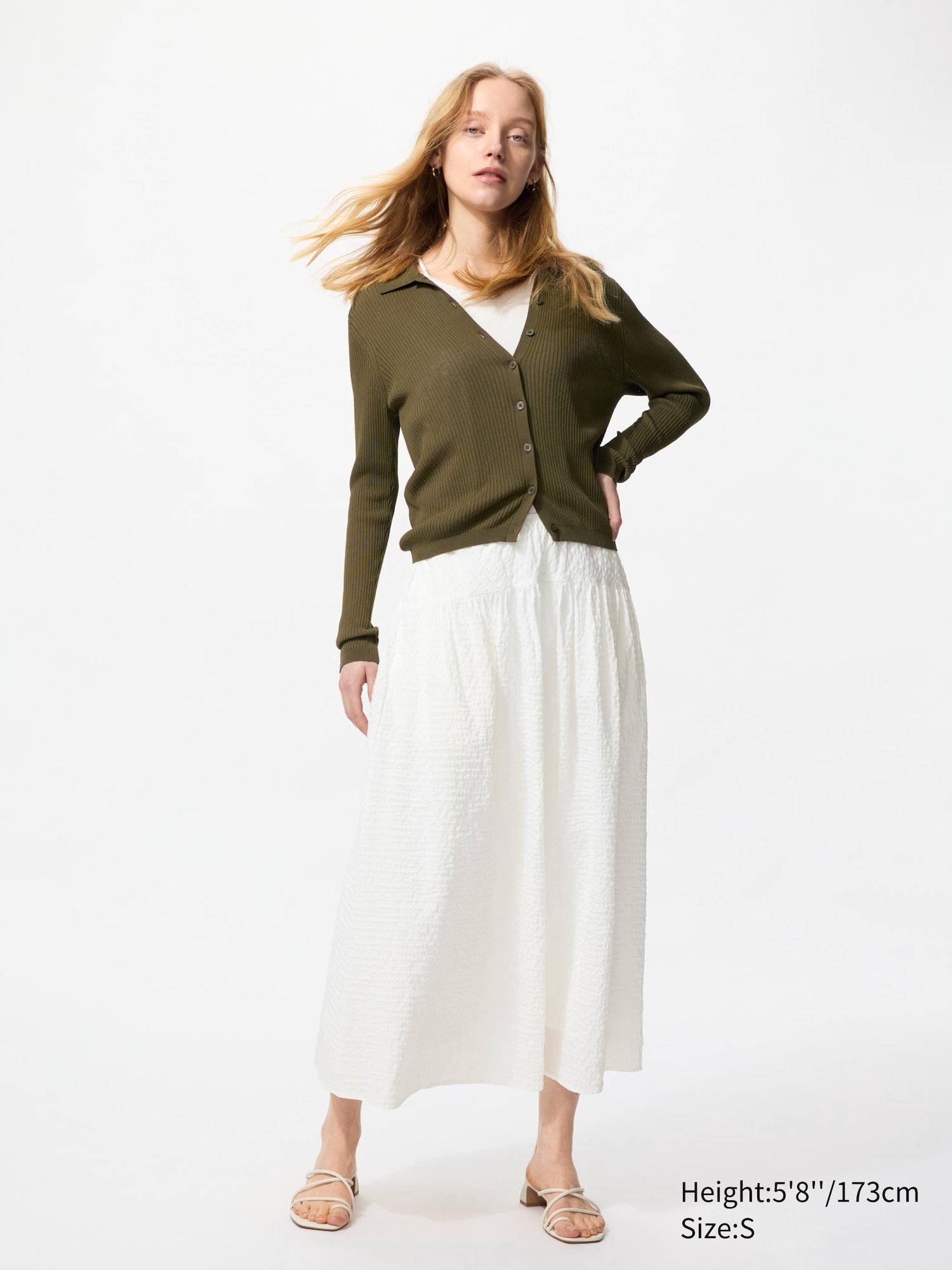 Seersucker Volume Skirt