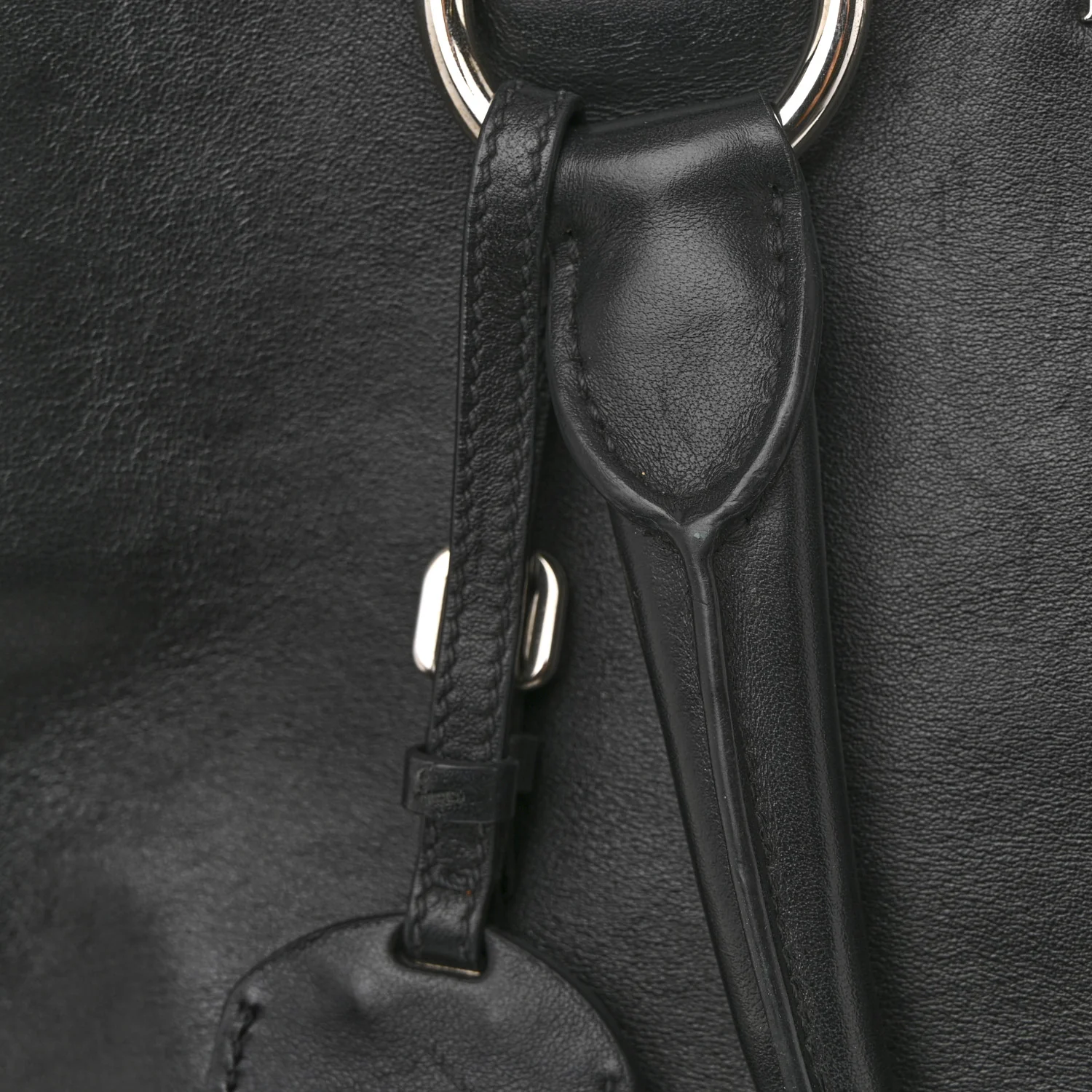 Soft Calf Shopping Tote Black - Top Club