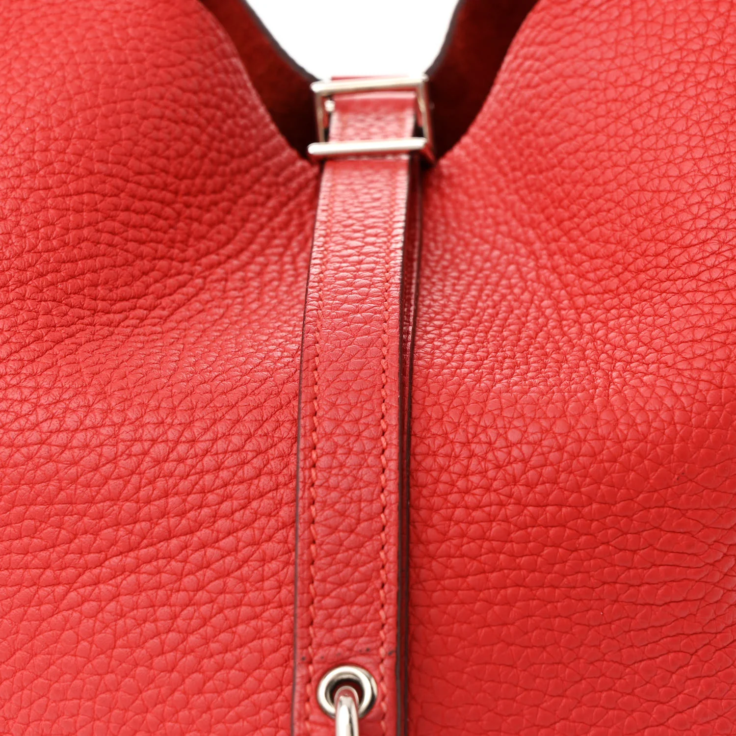 Taurillon Clemence Picotin Lock 22 MM Rouge Pivoine - Top Club