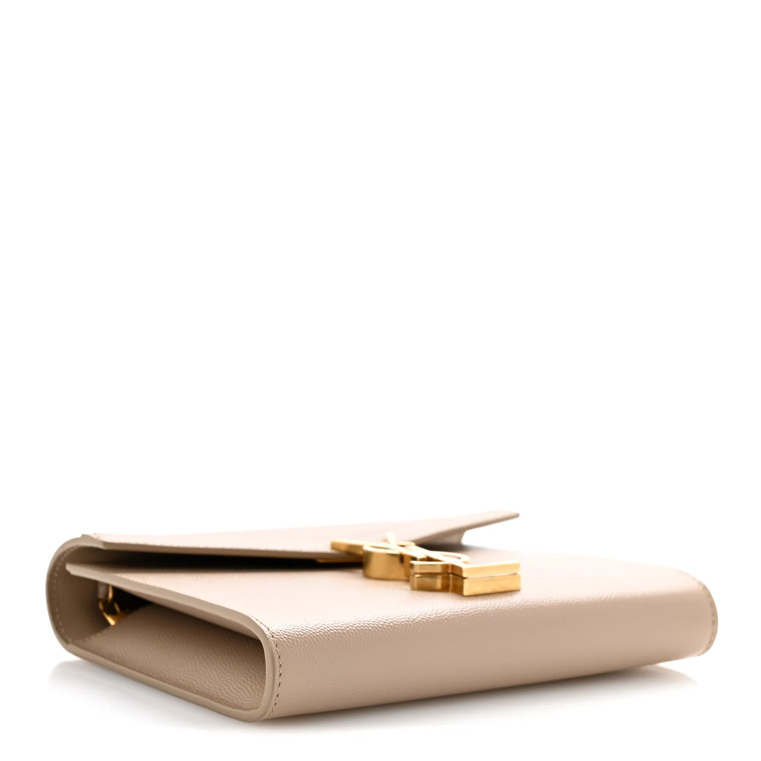 Grain De Poudre Monogram Cassandra Chain Wallet  Dark Beige - Top Club
