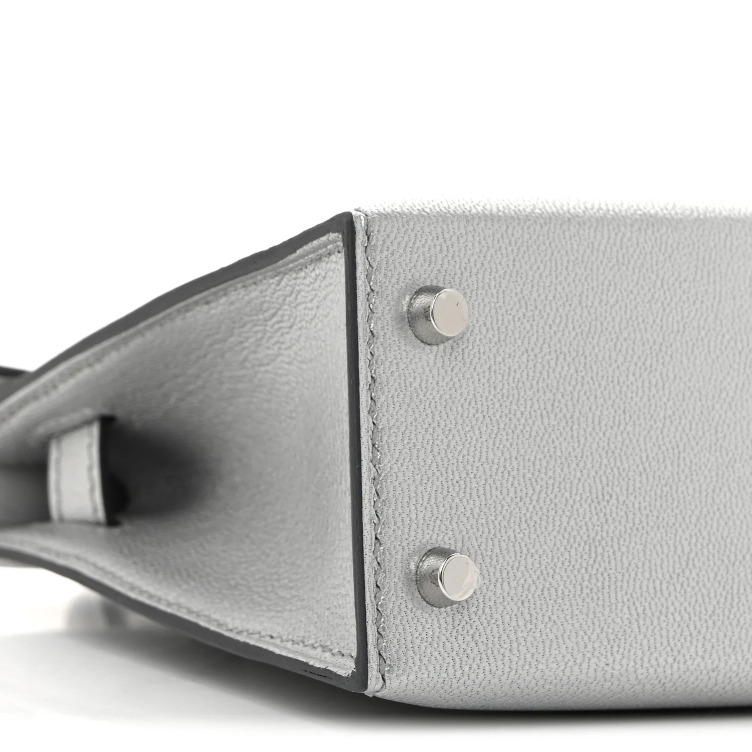 Metallic Chevre Chamkilight Mini Kelly Sellier 20 Argent - Top Club