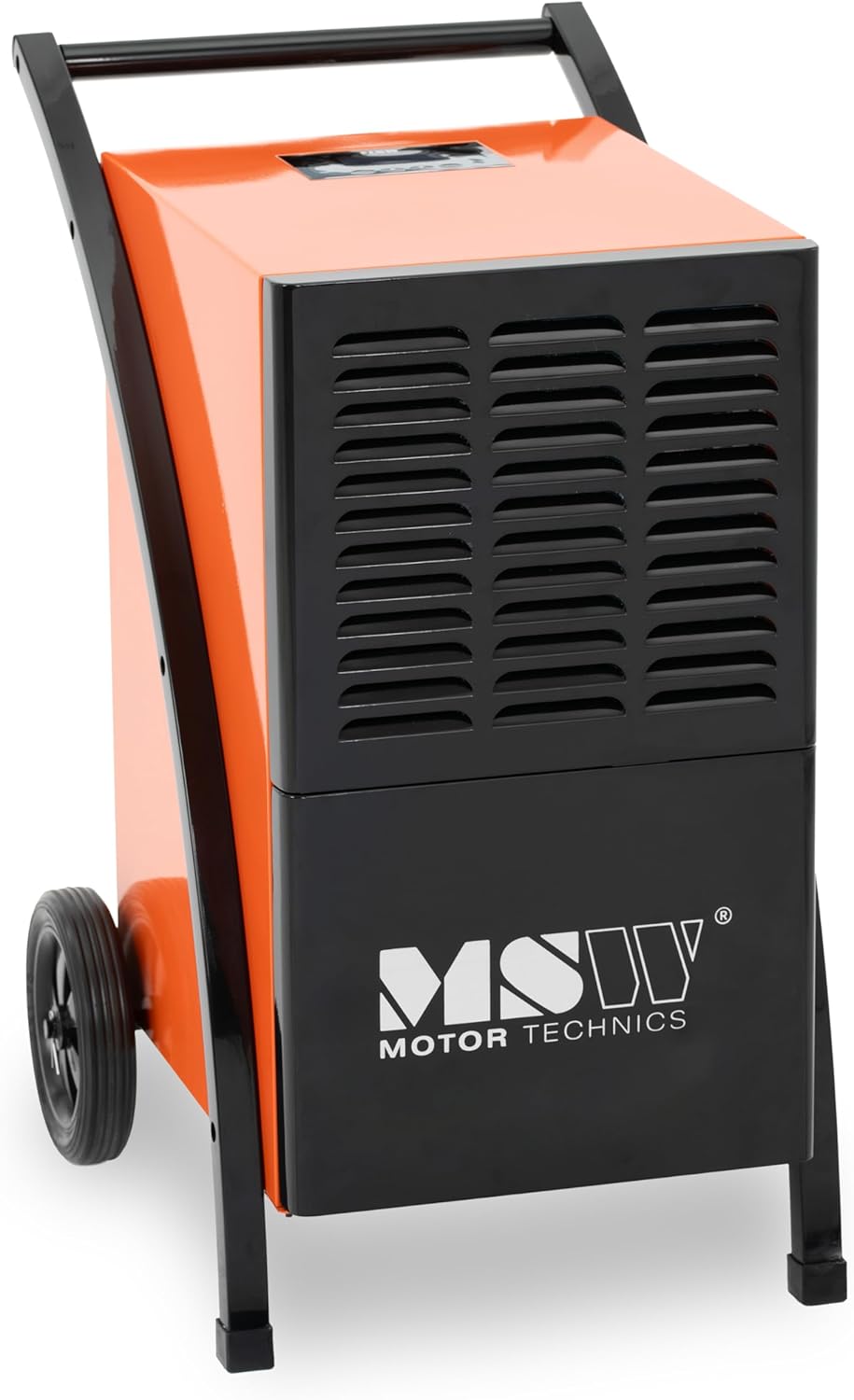 MSW Deumidificatore elettrico professionale 60 l / 24 h 80 m² 750 m³/h Con maniglia e 2 ruote Deumidificatore industriale Deumidificatore Deumidificatori per ambiente Essiccatore per costruzioni edili