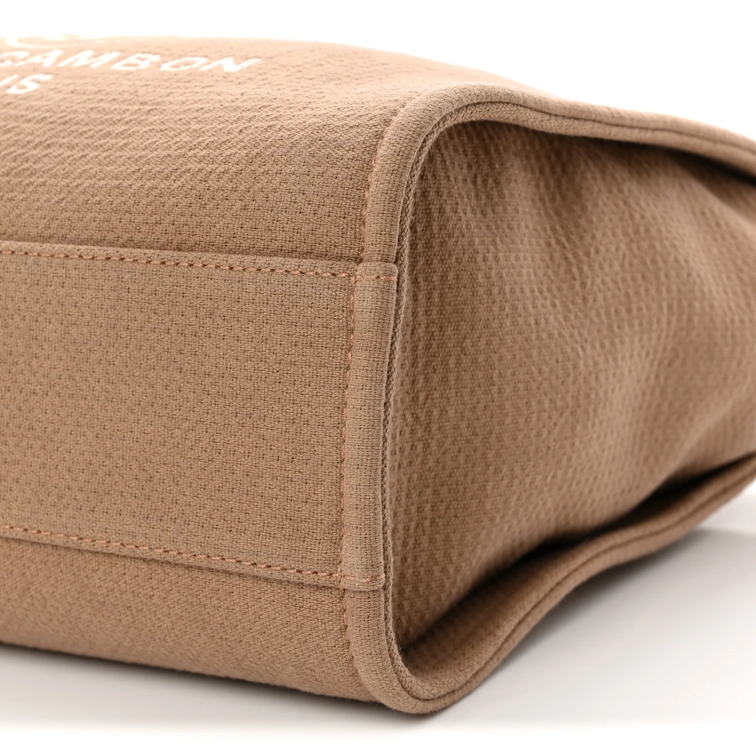 Mixed Fibers Small Deauville Tote Dark Beige - Top Club