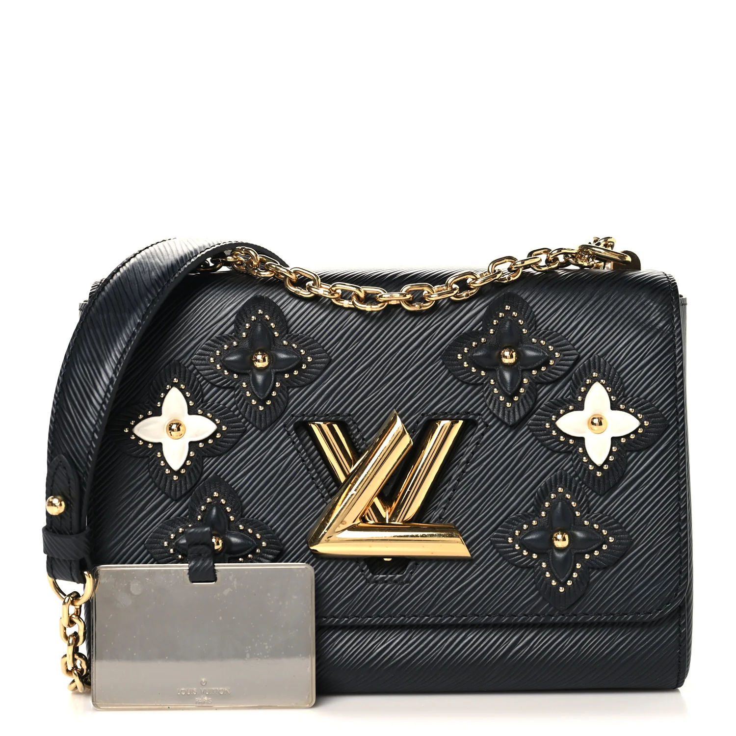 Epi Flowers Twist Shoulder Bag MM  Black - Top Club
