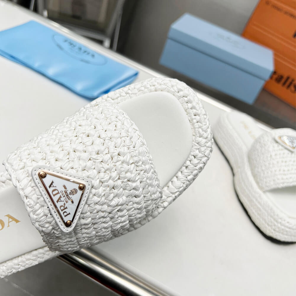 PRADA Crochet flatform slides - Top Club