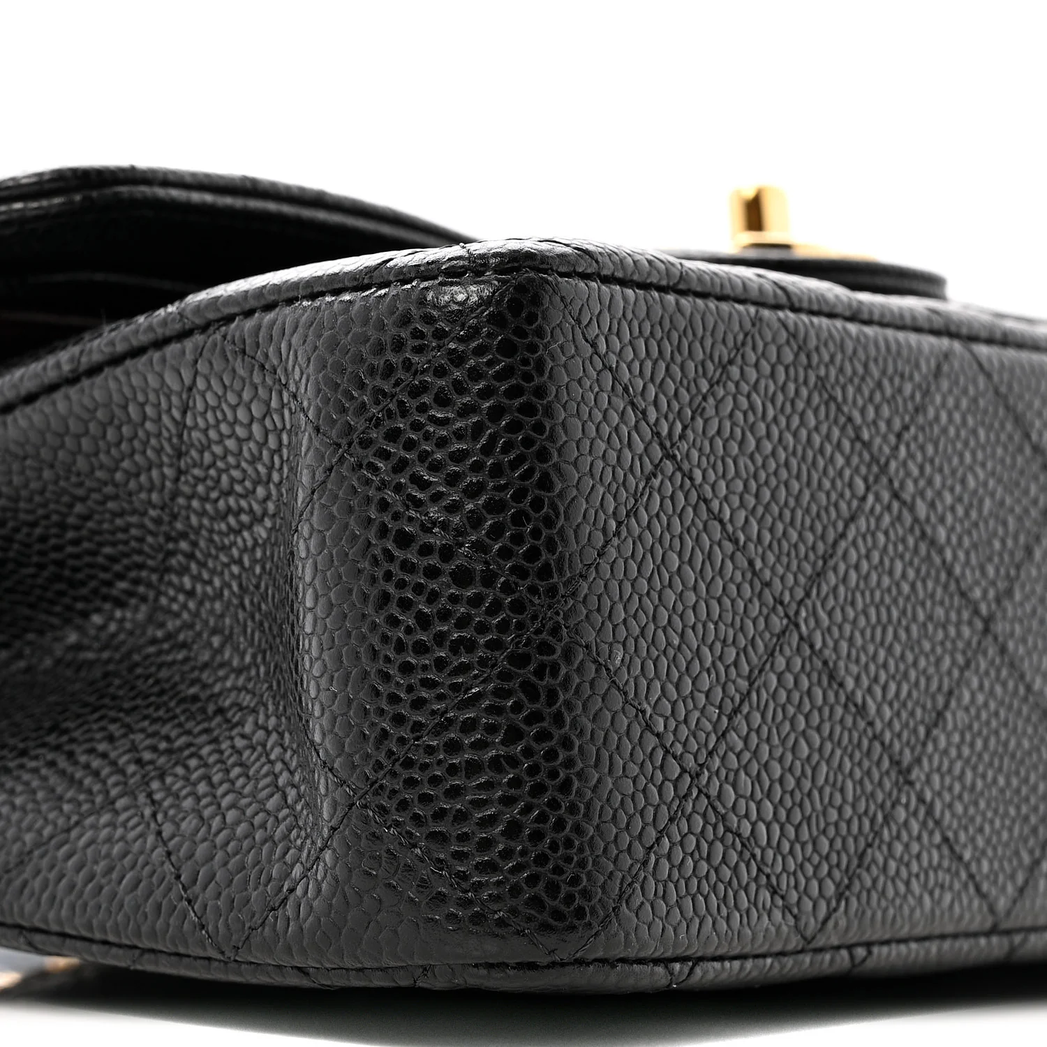Caviar Quilted Small Double Flap Black - Top Club