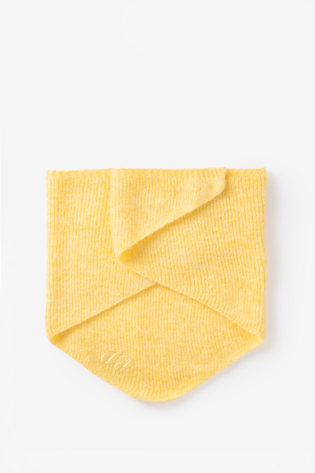 Gele gebreide bandana sjaal