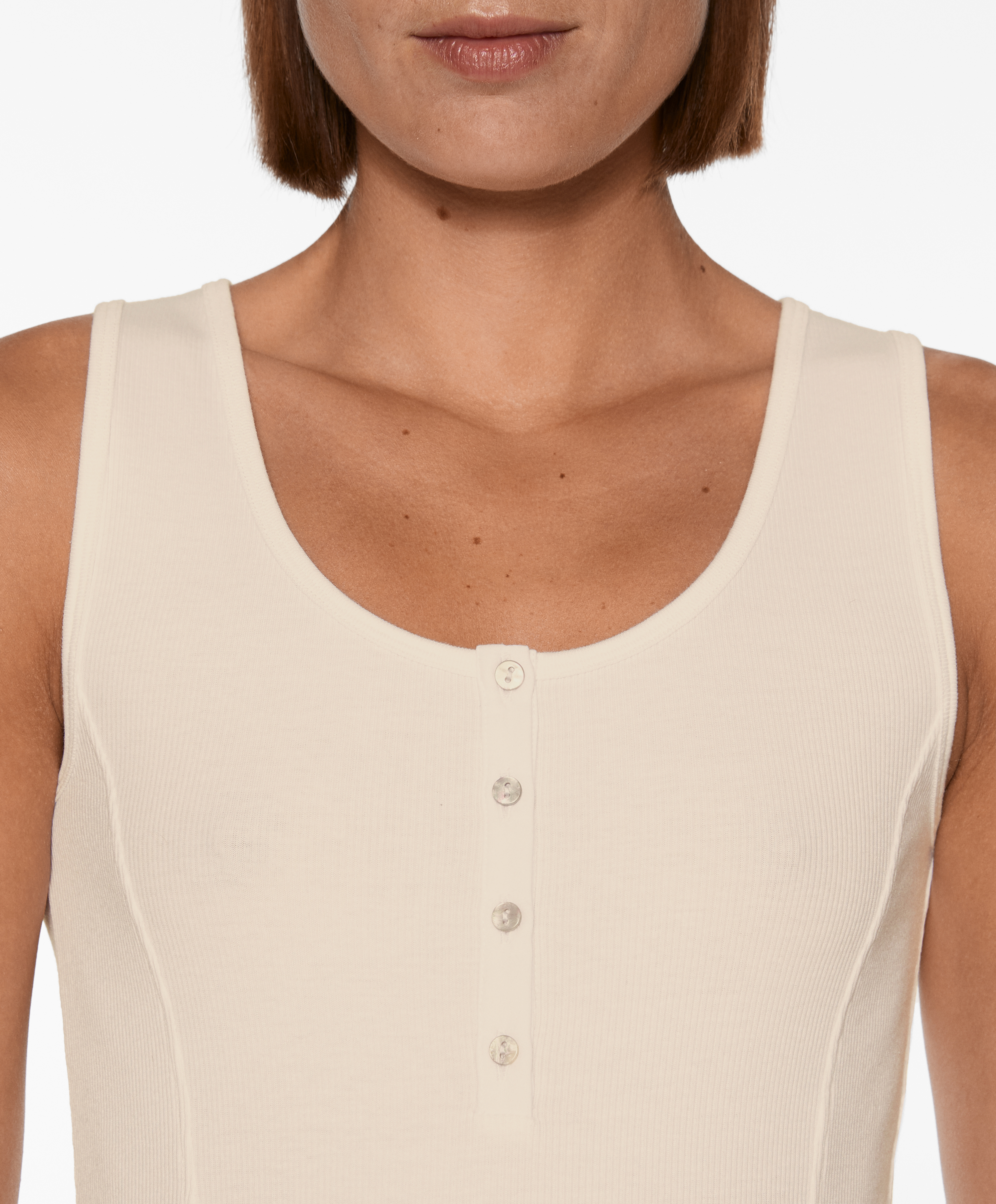 OYSHO Sleeveless T-shirt with cotton and modal