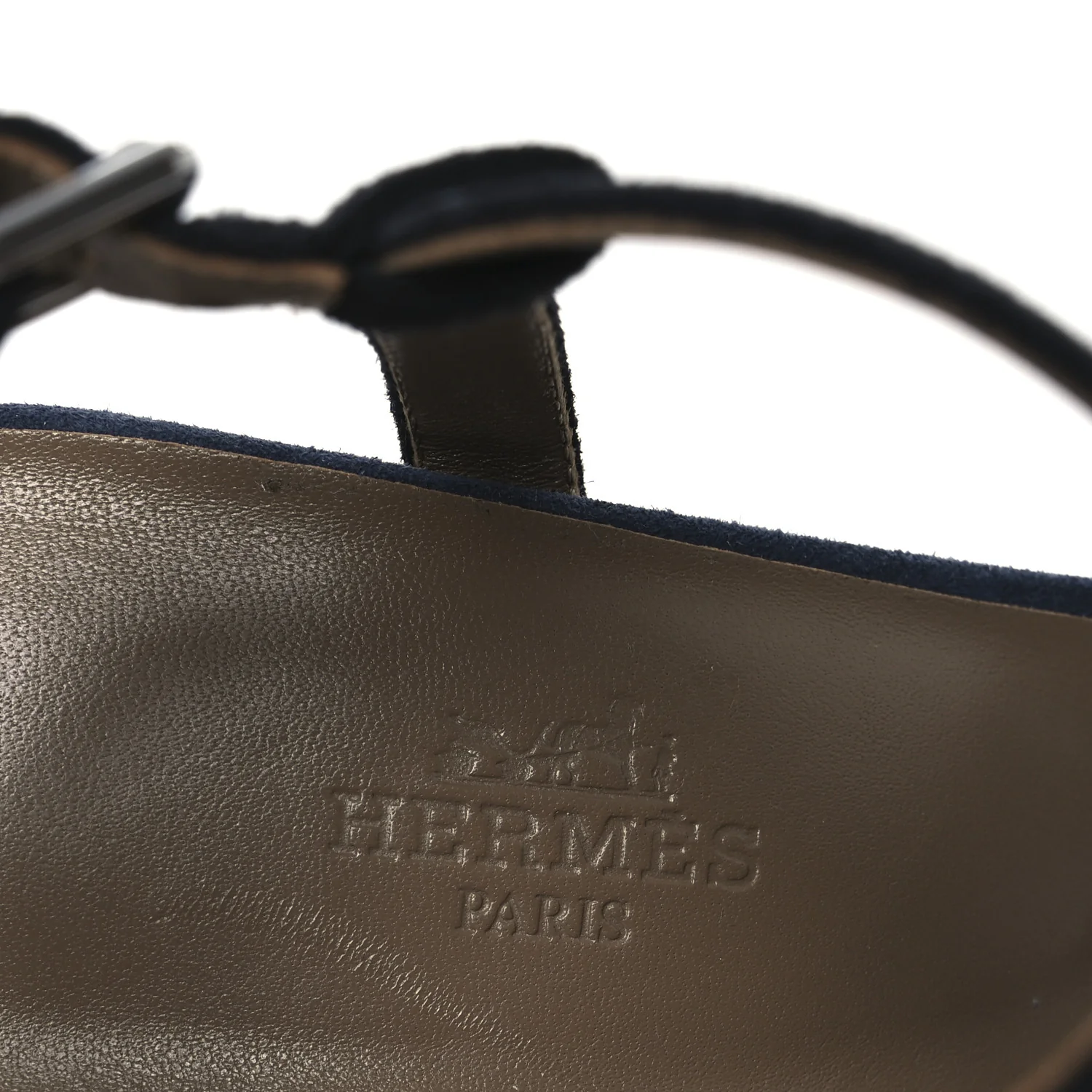 Suede Goatskin Calas Sandals 37.5 Vert Oxford Bleu Celeste Black - Top Club