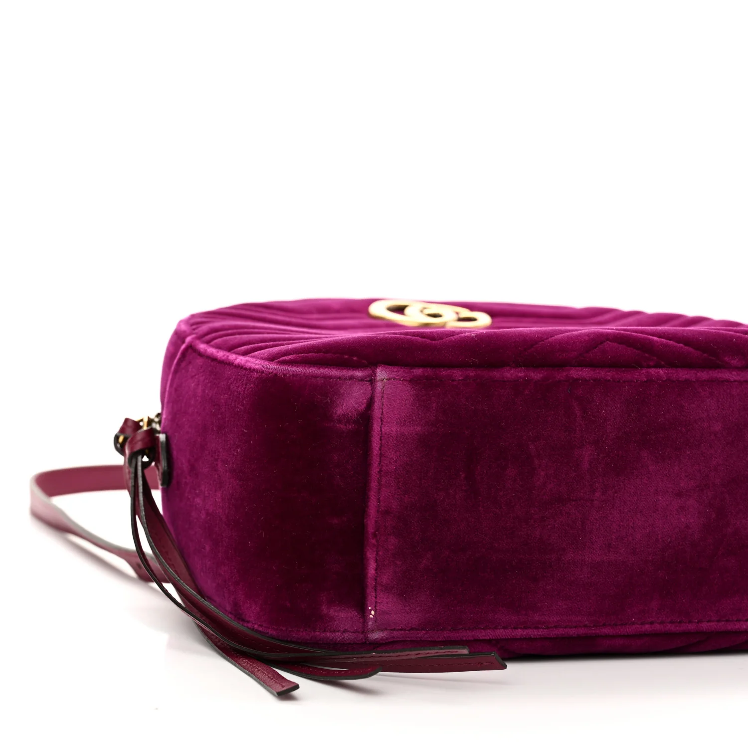 Velvet Matelasse GG Marmont Dome Backpack Fuchsia Violet Cyclamen - Top Club