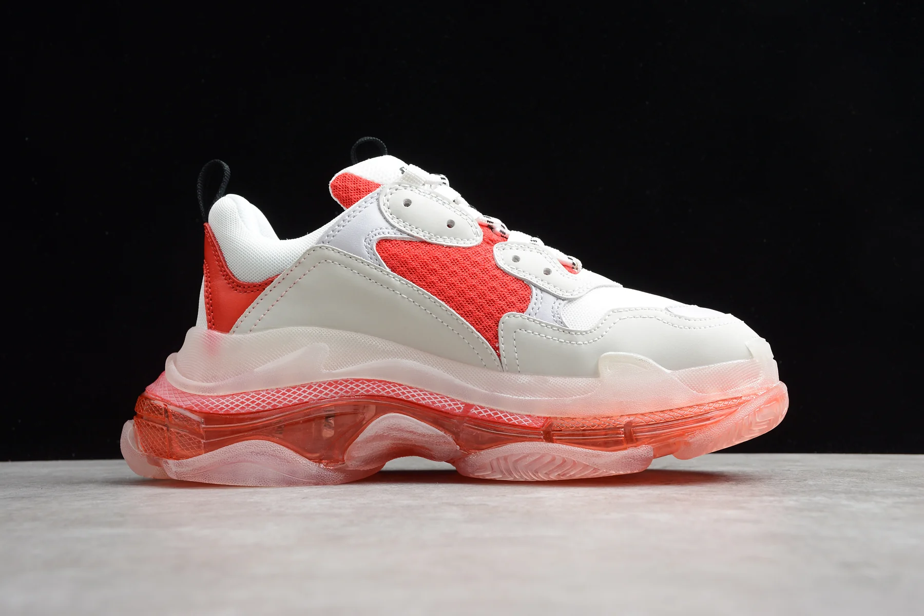 Balenciaga Triple S Clear Sole – White Red - Sneaker Replica Workshop