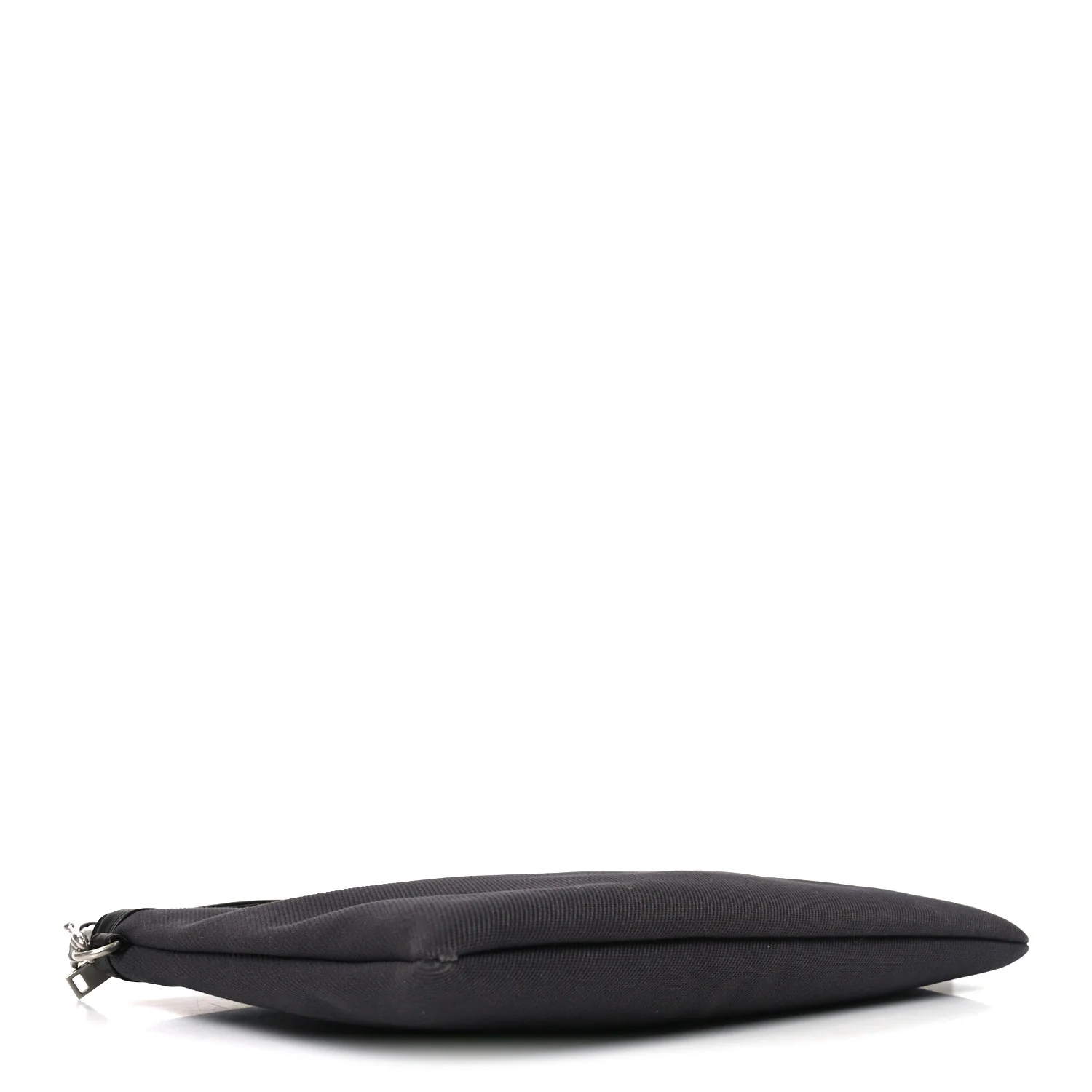 Linen Canvas Rive Gauche Zipped Pouch Black - Top Club