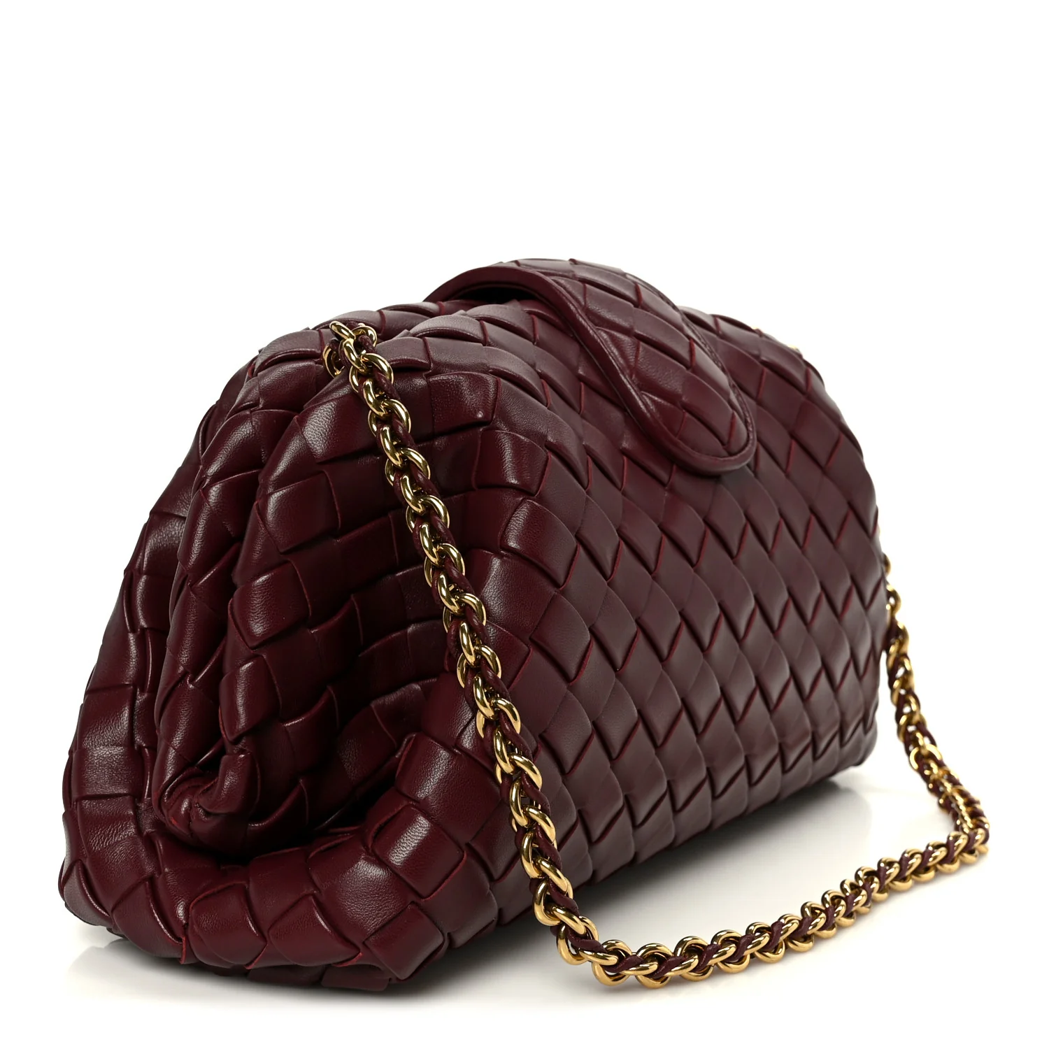 Nappa Intrecciato Teen The Lauren 1980 Clutch With Chain Barolo - Top Club