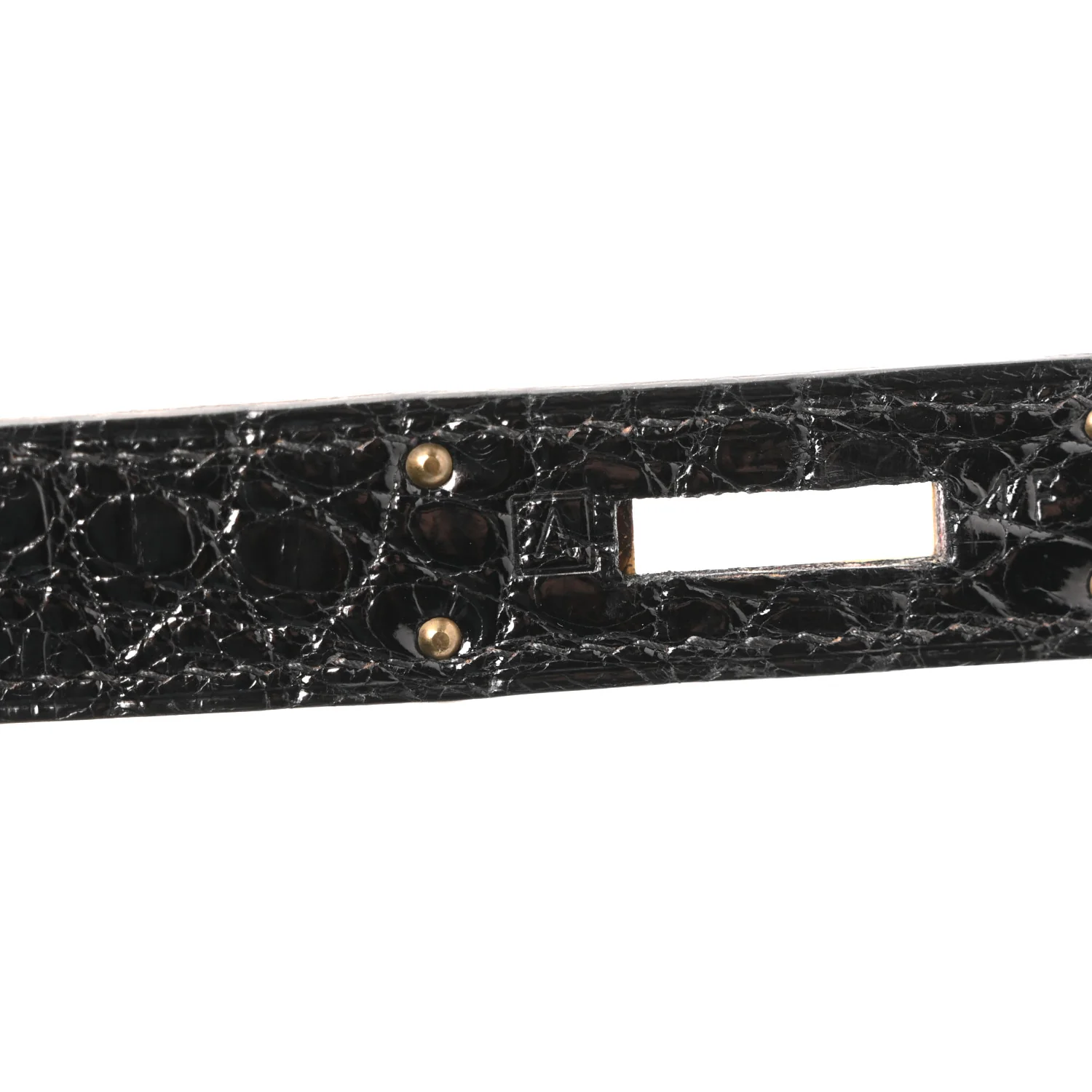 Shiny Alligator Kelly Sellier 32 Black - Top Club