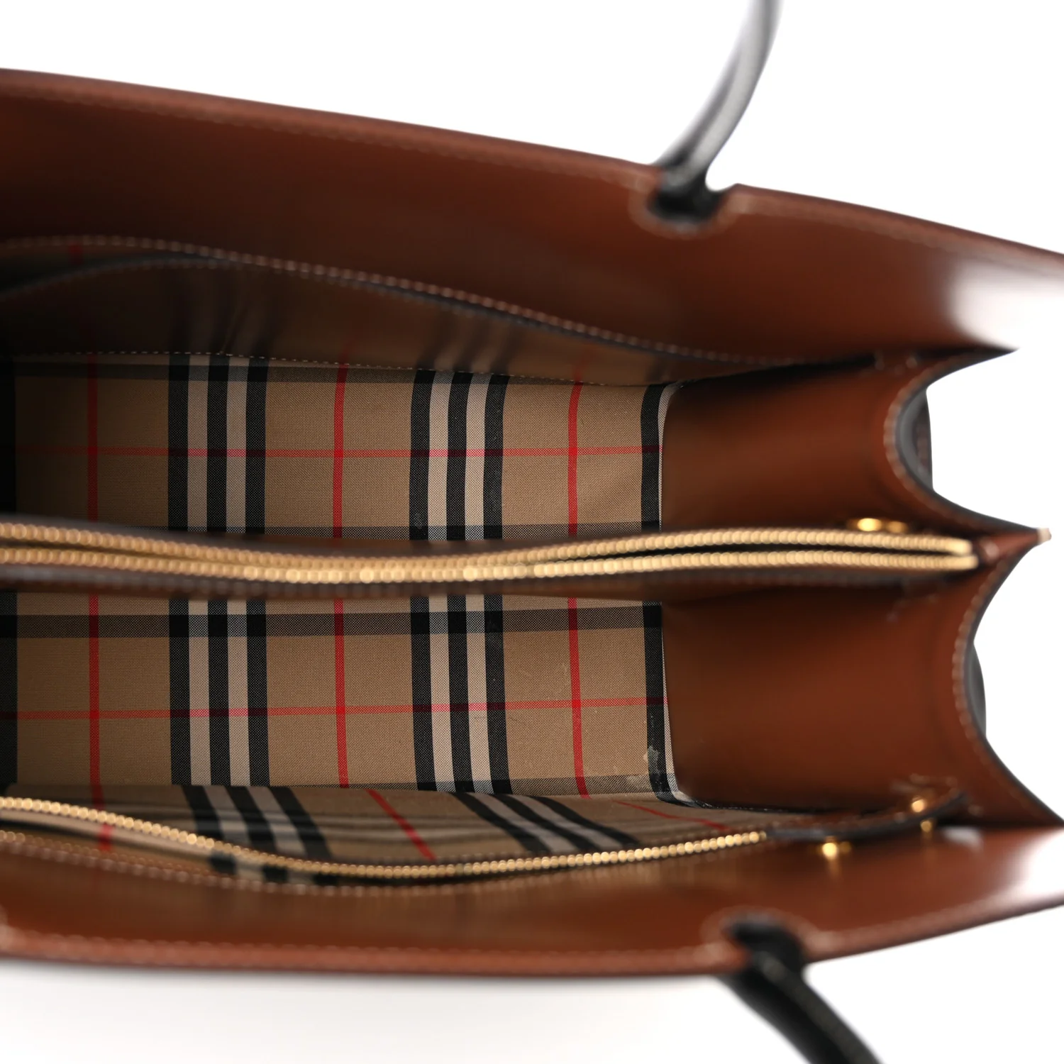 Calfskin Vintage Check Medium Two Handle Title Bag Black - Top Club