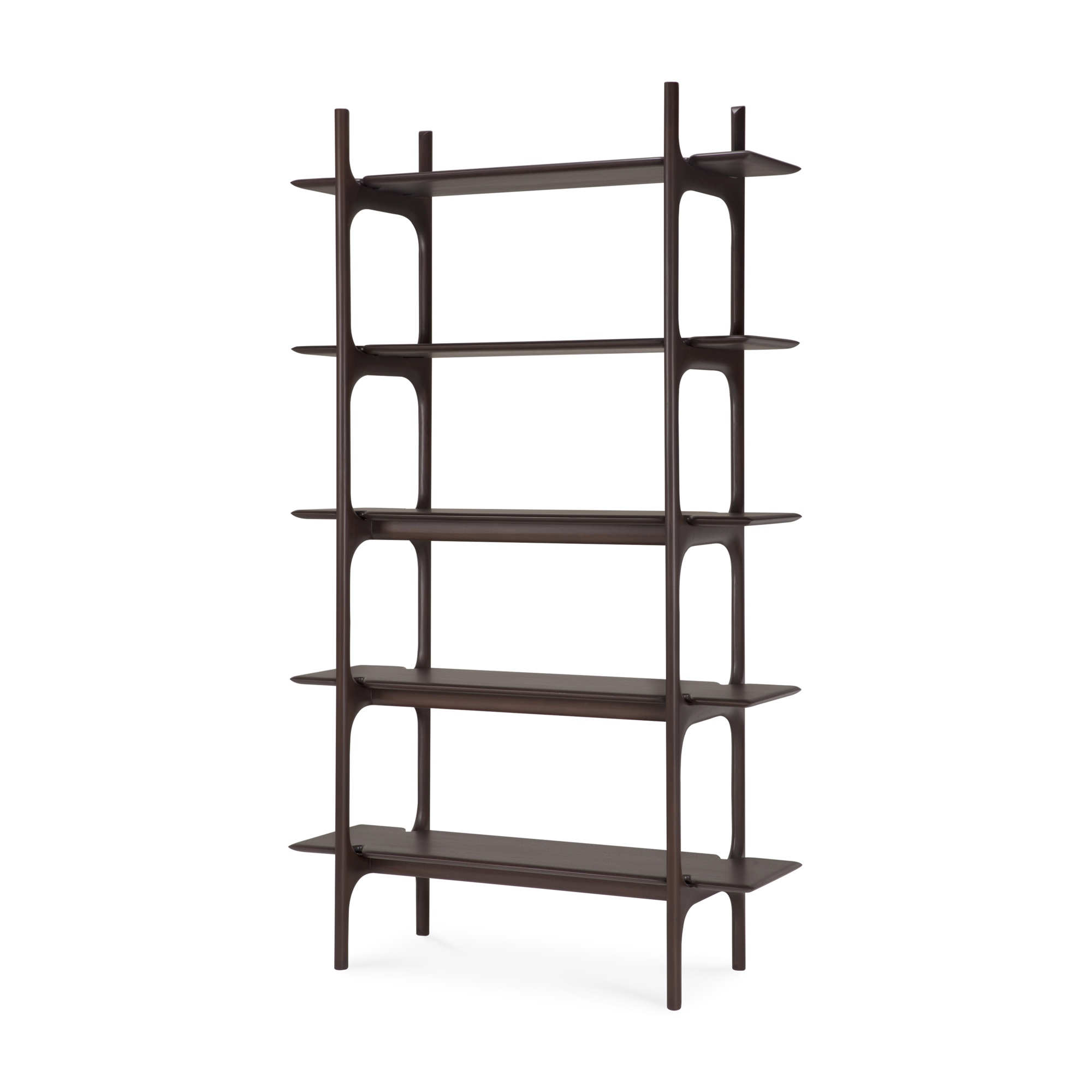 Wandkast PI Rek 110x39x187 mahonie donkerbruin