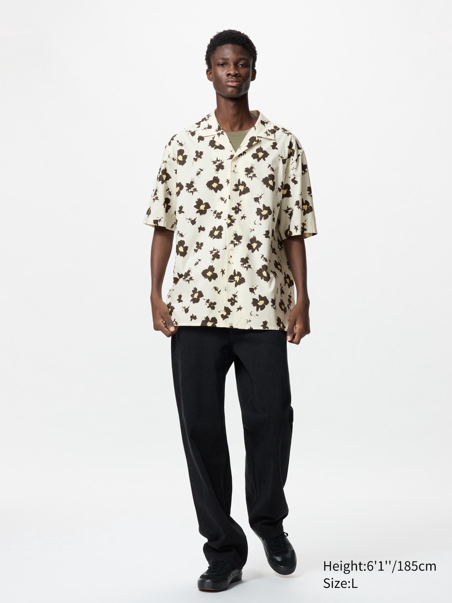 Modal Cotton Open Collar Short Sleeve Shirt