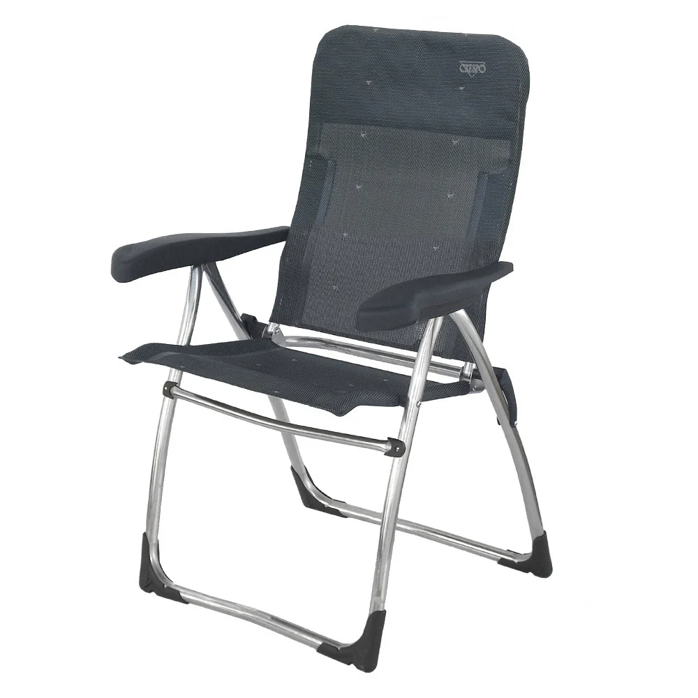 Crespo AL-212-M dark gray - 5-position reclinable folding chair