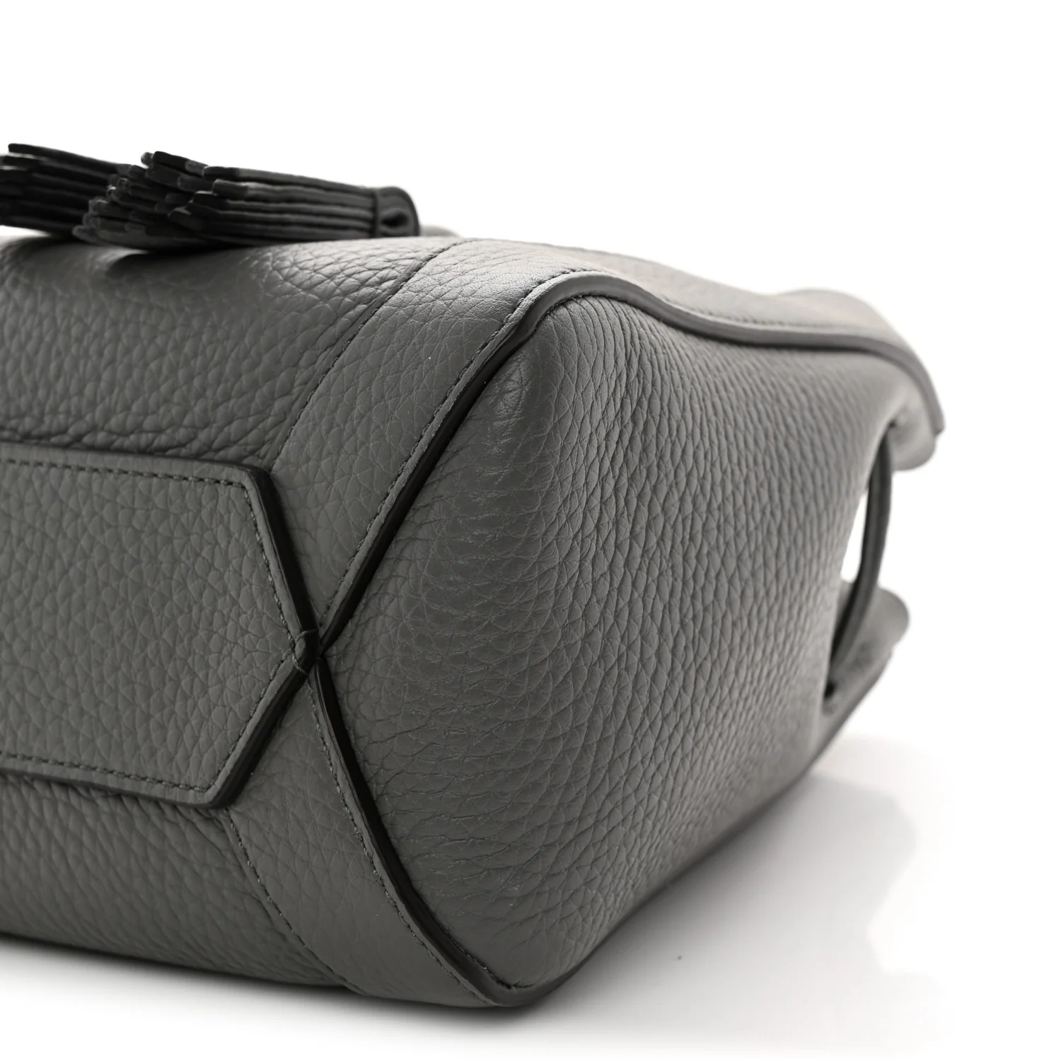 Heavy Grain Calfskin Mini Millie Charcoal - Top Club