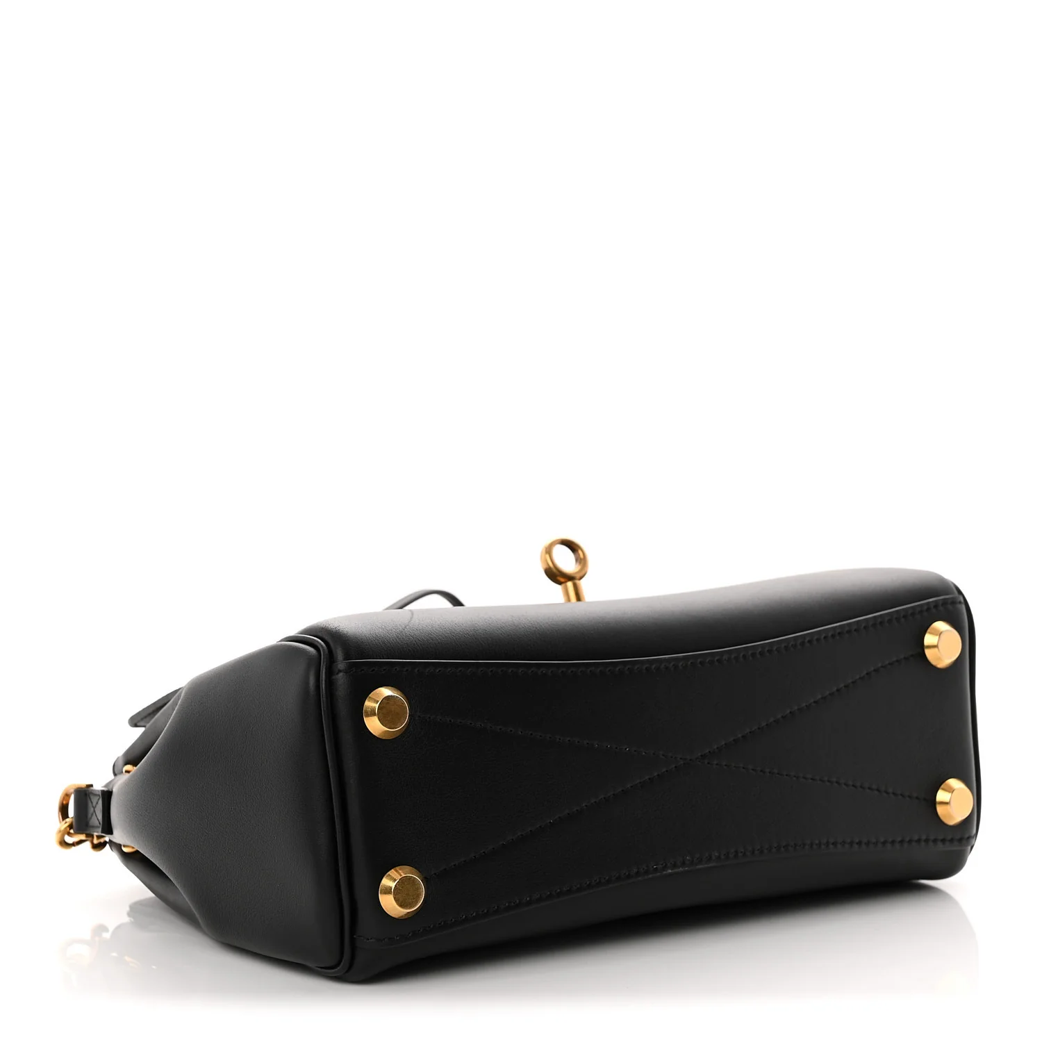 Smooth Calfskin Mini Bel Air Carry All Bag Black - Top Club