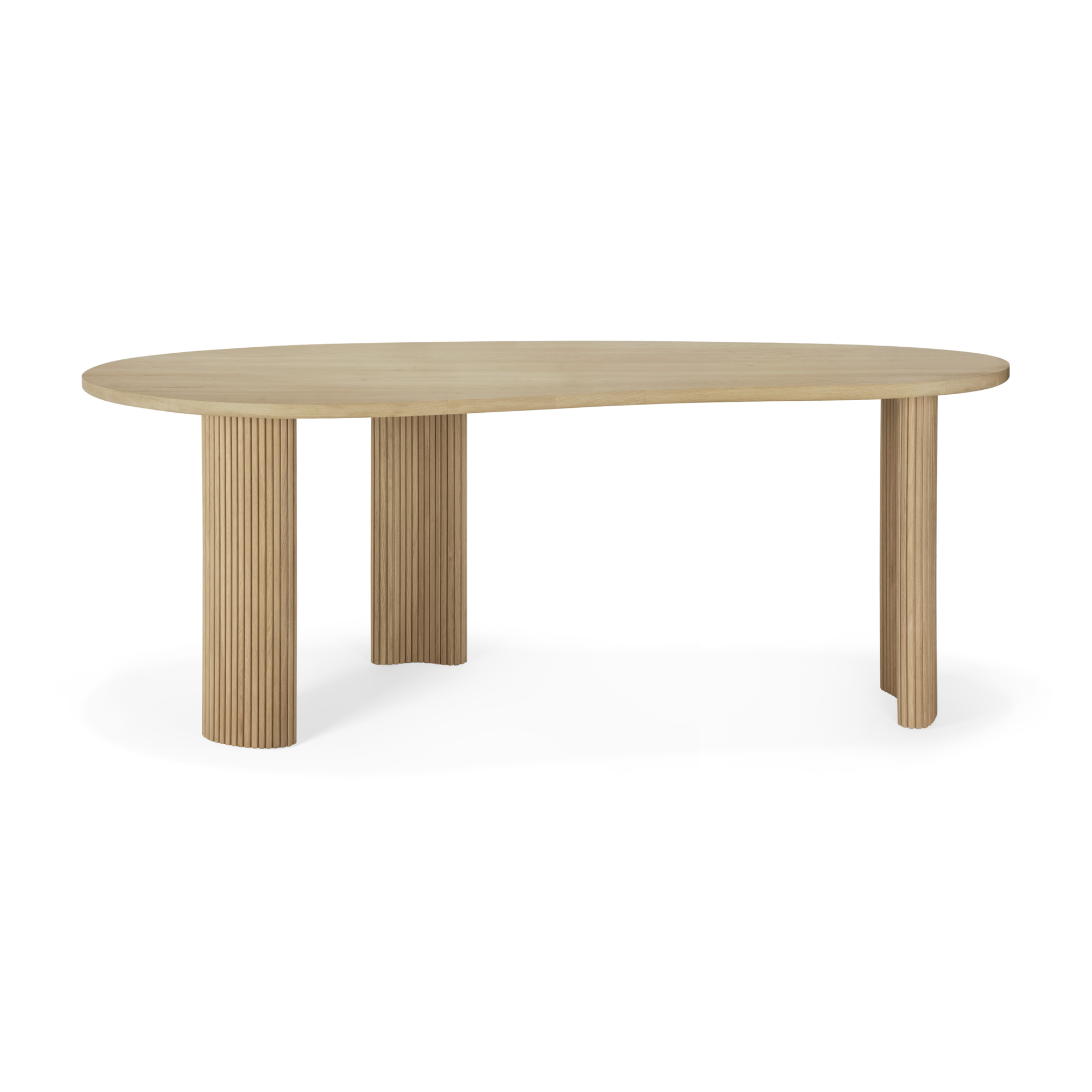 Bureau Boomerang 200 cm eiken