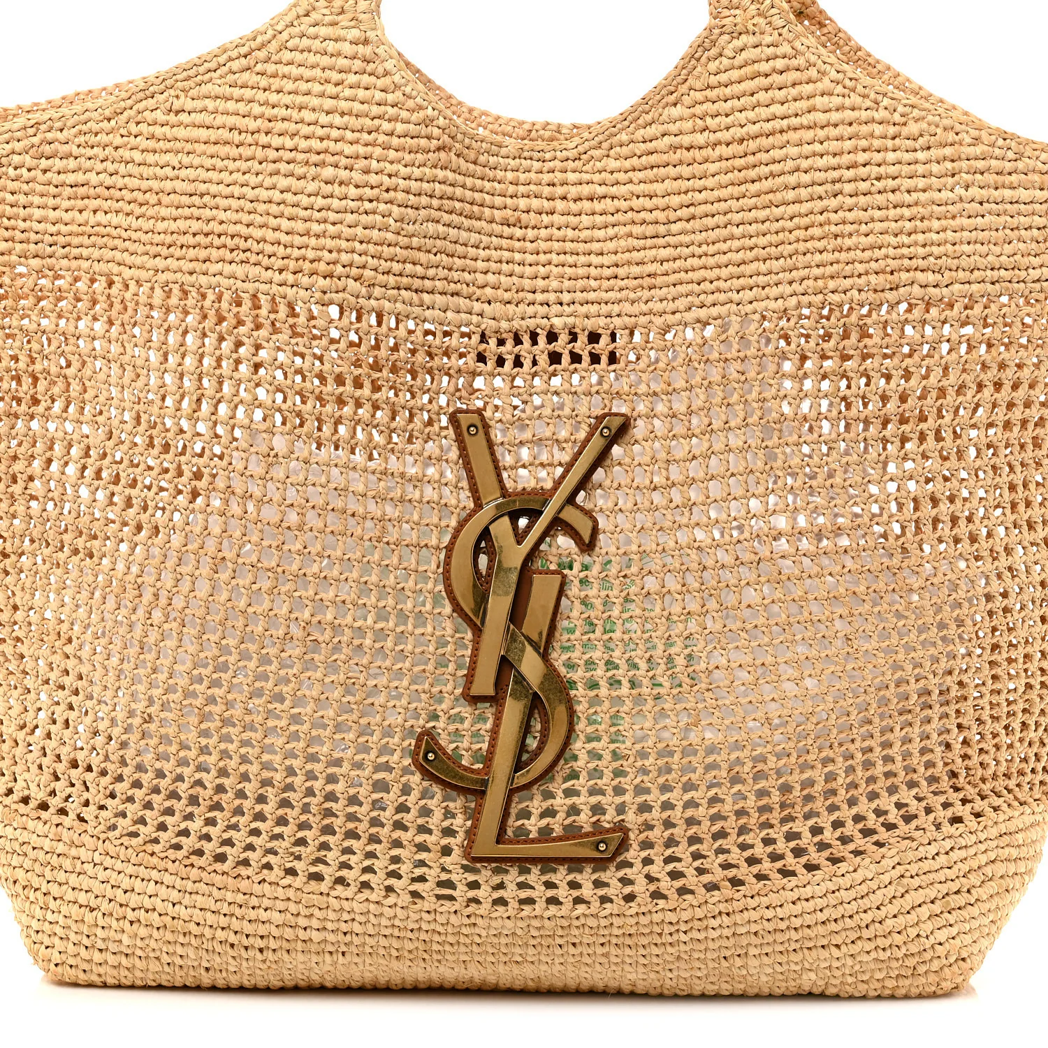 Raffia Icare Shopping Tote Natural - Top Club