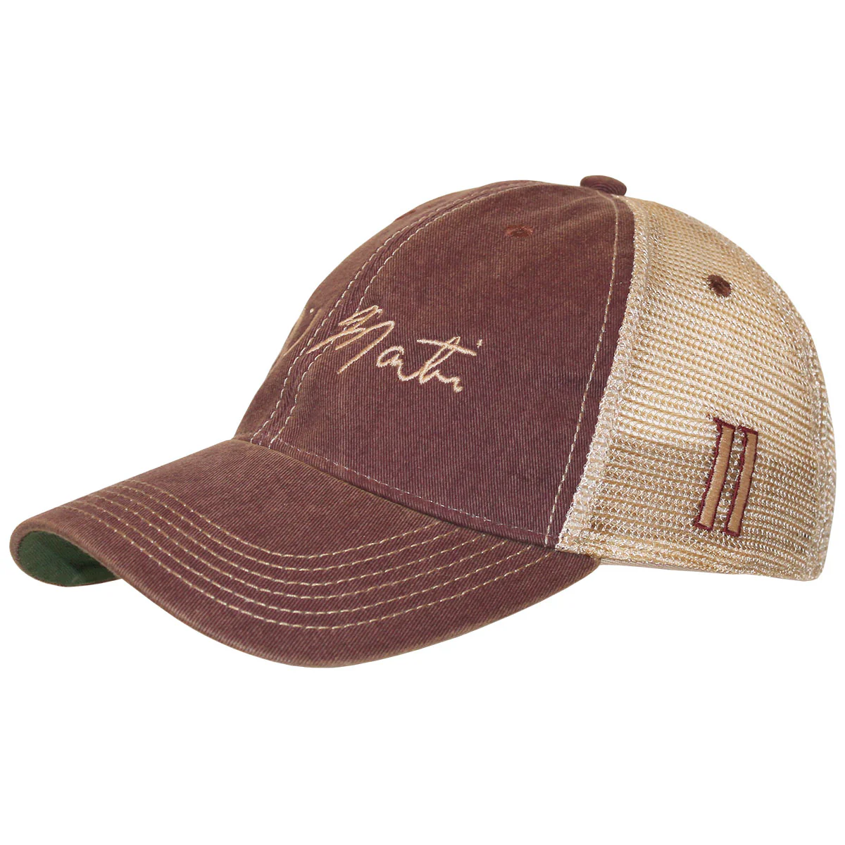 Legacy Mike Martin Signature Adjustable Trucker Cap - Garnet - MoB Apparel