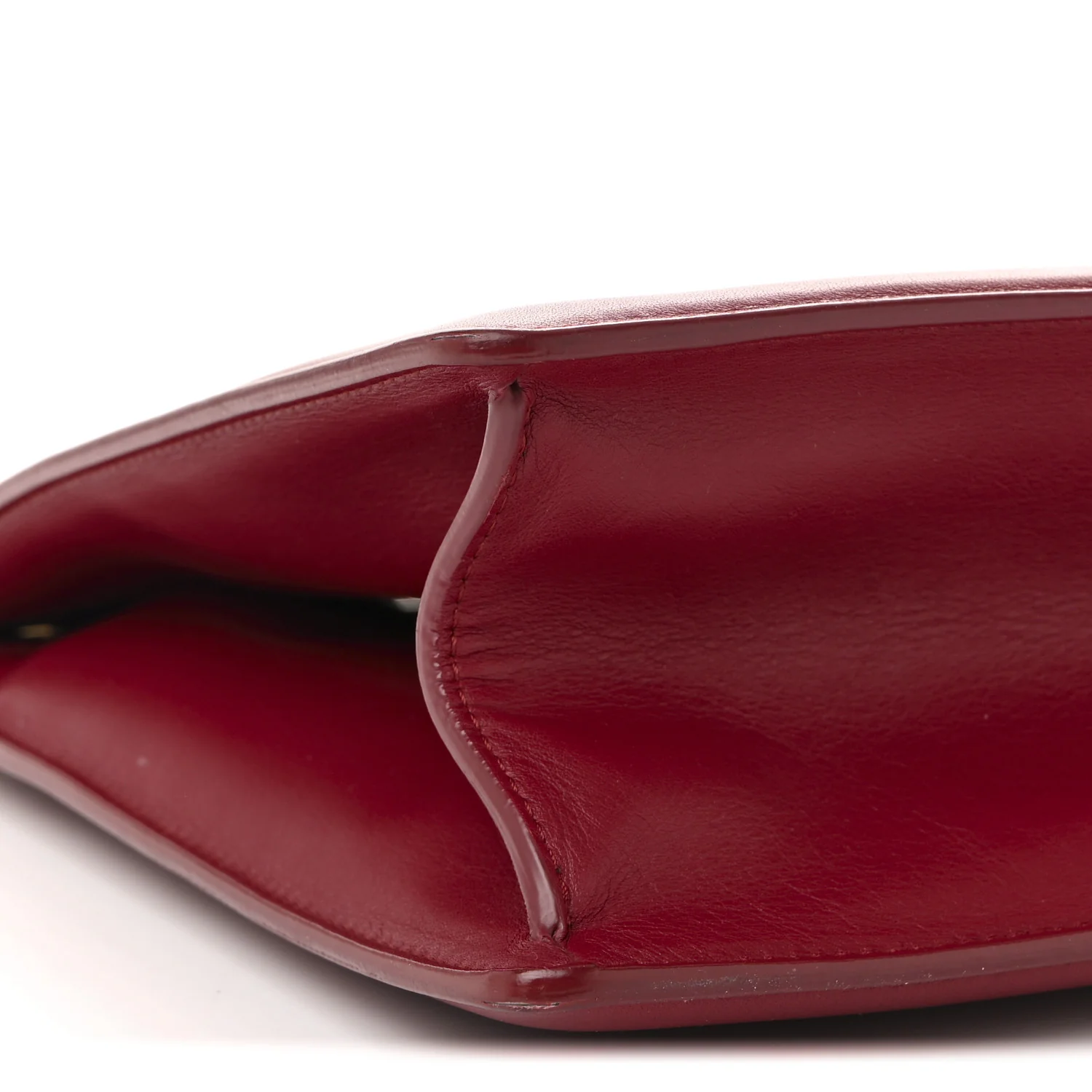 Patina Box Calfskin Medium Clasp Bag Scarlet - Top Club