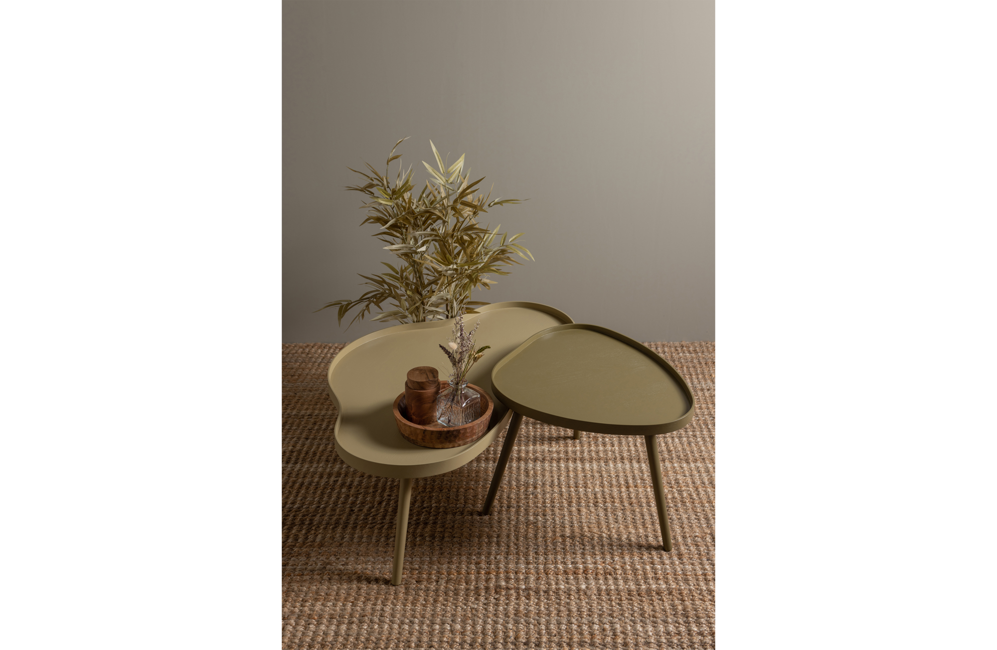 WOOOD bijzettafel Mae Organisch Hout Sepia Bijzettafel Mae Organisch Langwerpig Hout Alpaca
