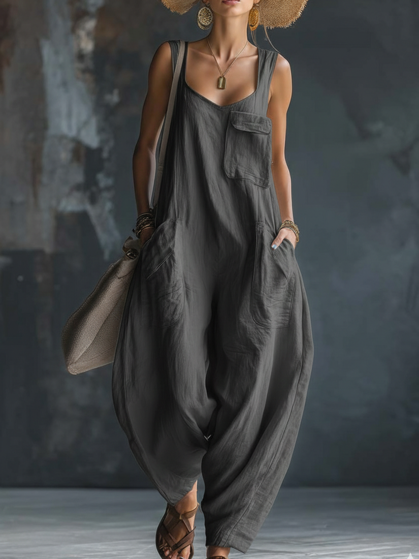 Cozy Loose-fitting Wide-leg Jumpsuit - Nordfashionstorm - Women's Clothing, Fashion for You - Nordfashionstorm.com
