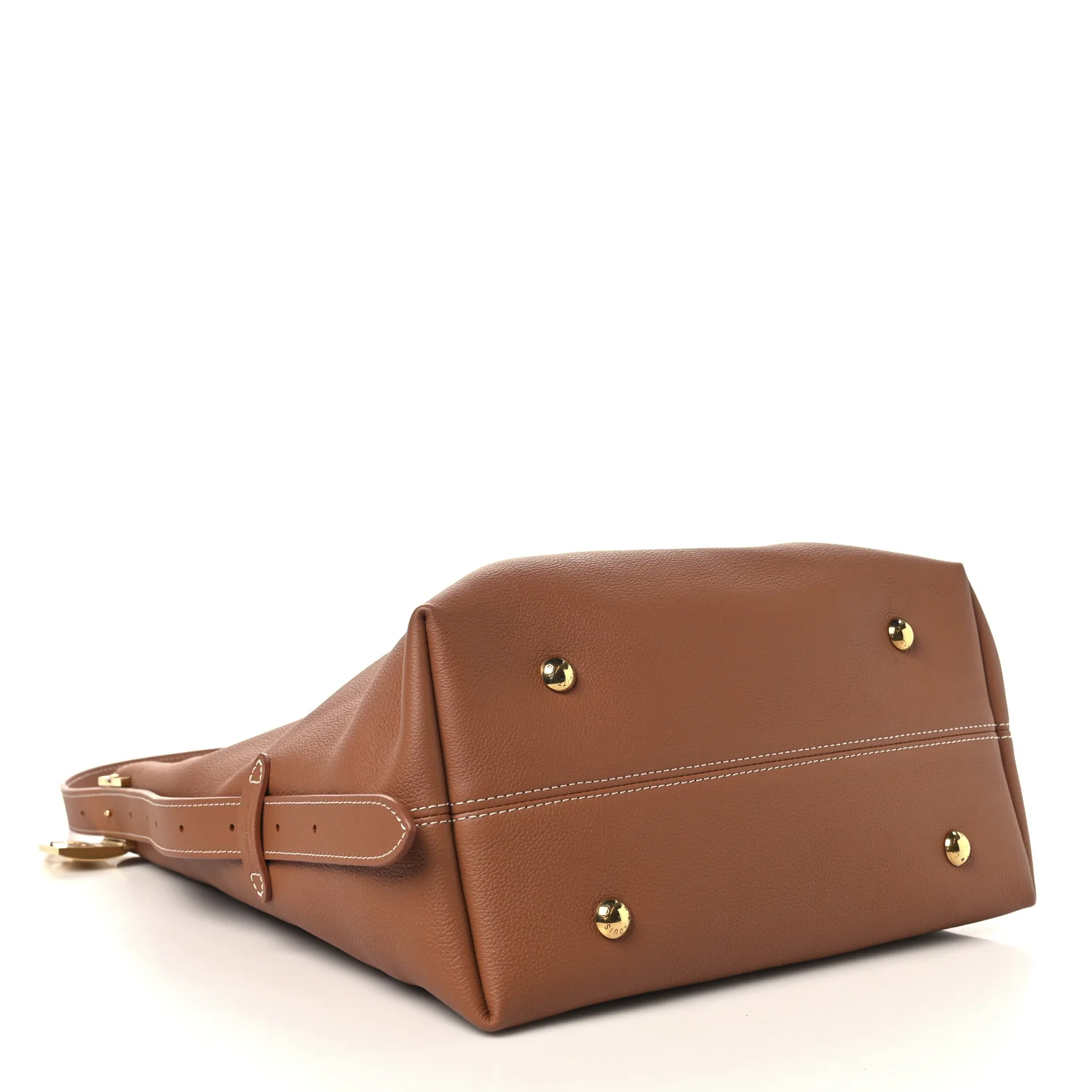 Grained Calfskin Low Key Hobo MM Cognac - Top Club