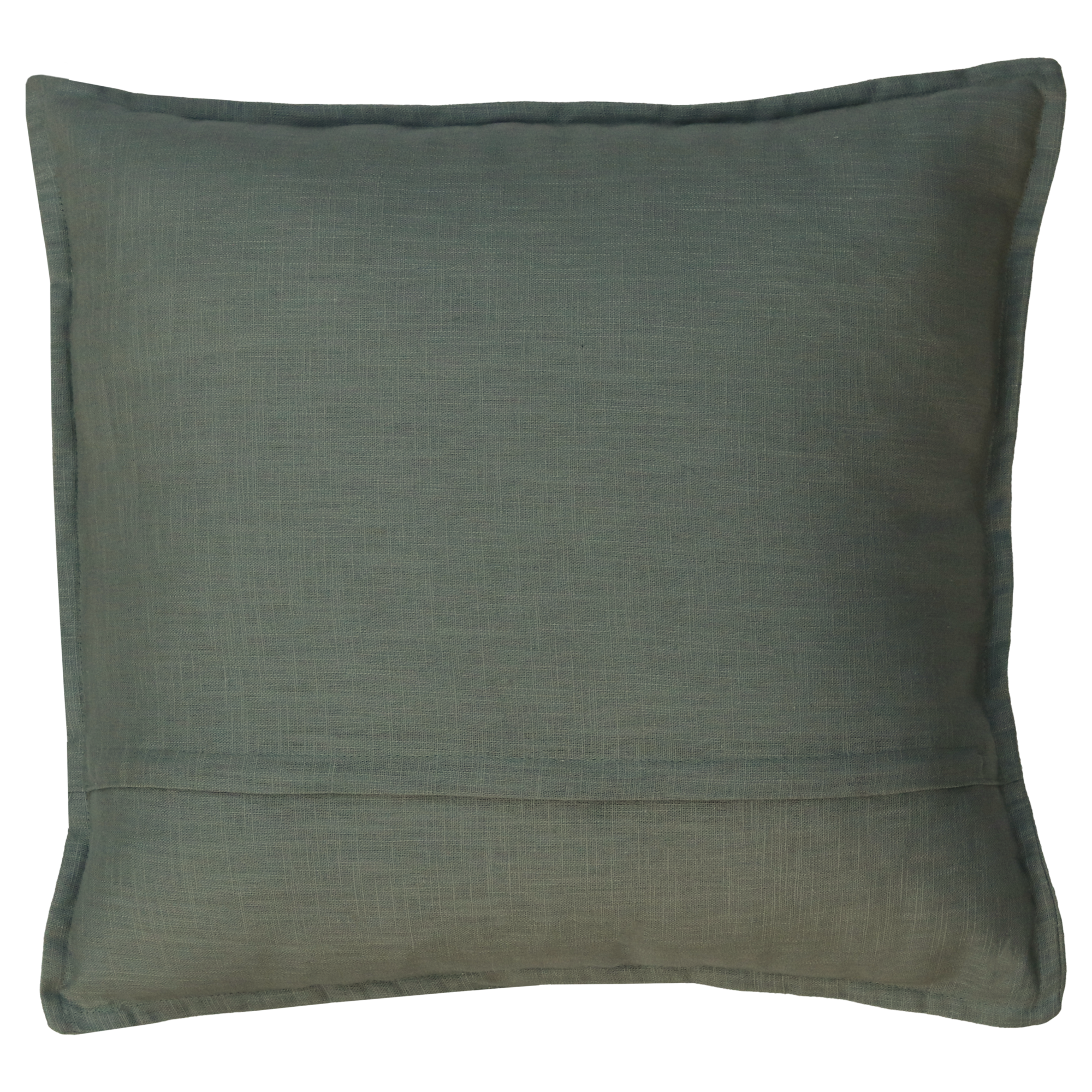 Sierkussen grof linnen jade groen 48x48 cm