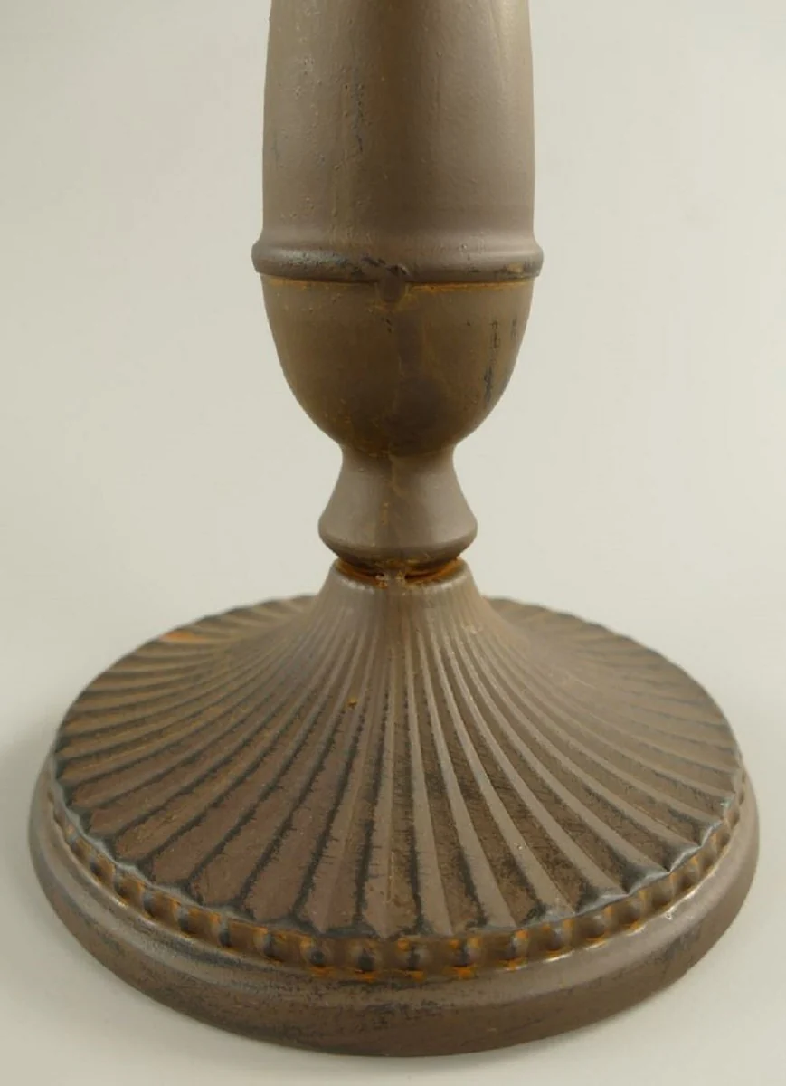 Art Nouveau bird bath with 2 decorative birds antique brown Ø 30 x H. 32 cm - Metal bird bath - Garden accessories - Baroque & Art Nouveau garden decoration