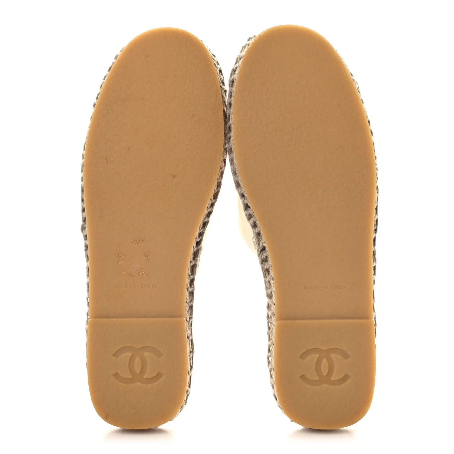 Denim CC Espadrille Mules 38  White Black - Top Club