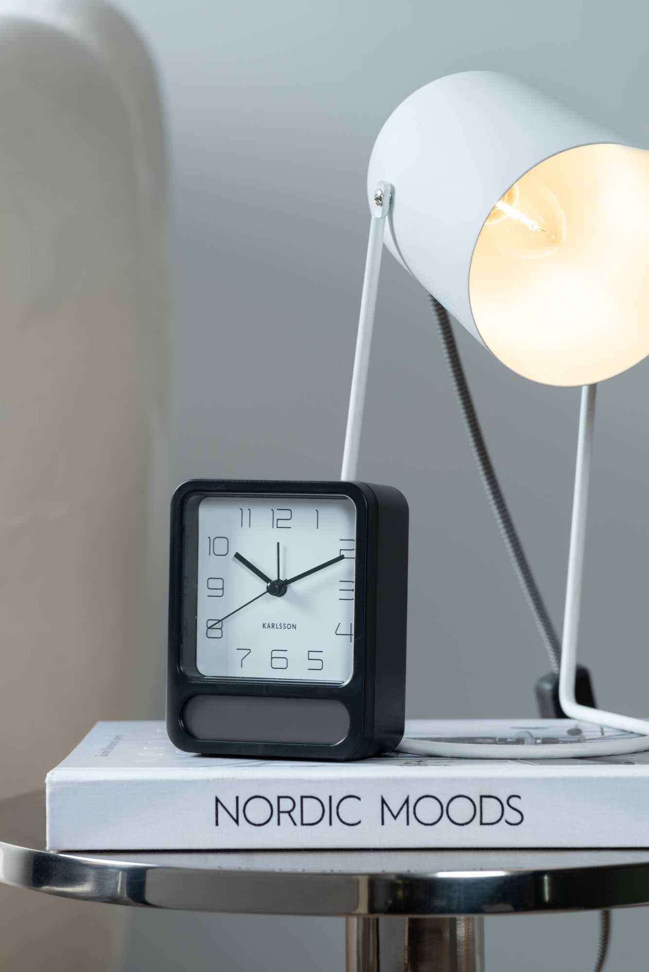 Alarm clock Duo matt soft pink