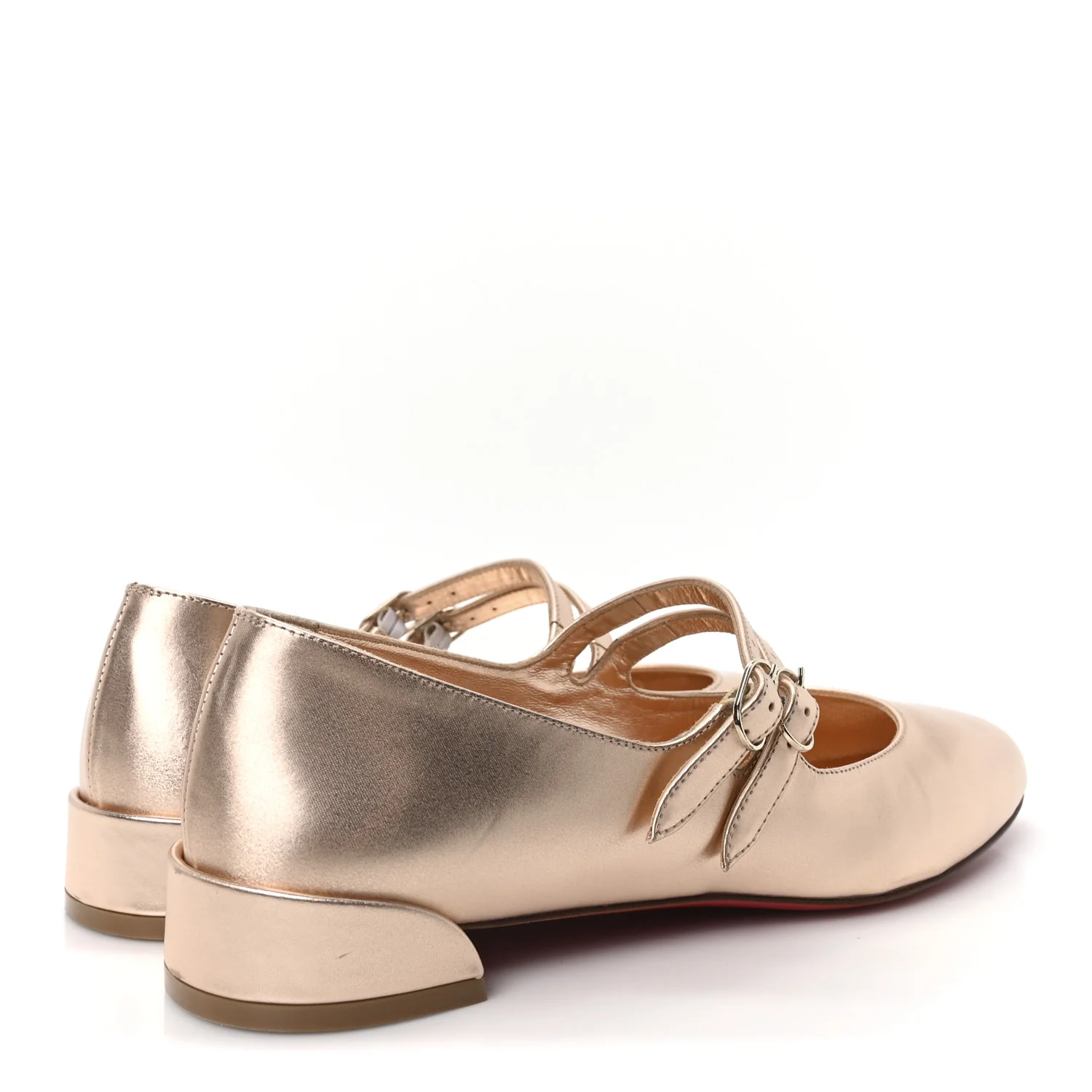 Calf Laminato Satin Sweet Jane Flats 37 Leche - Top Club