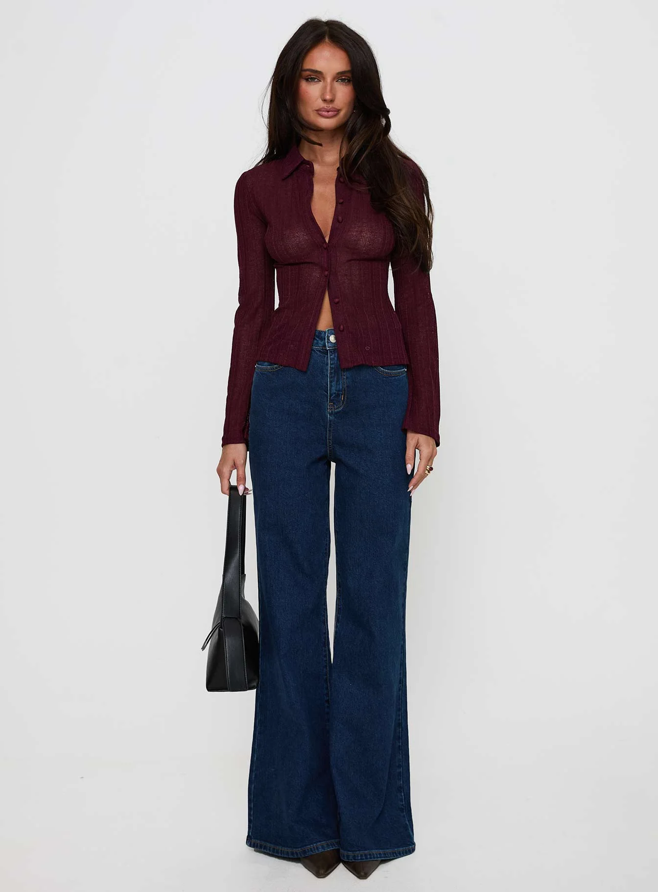 When You Sleep Long Sleeve Top Wine