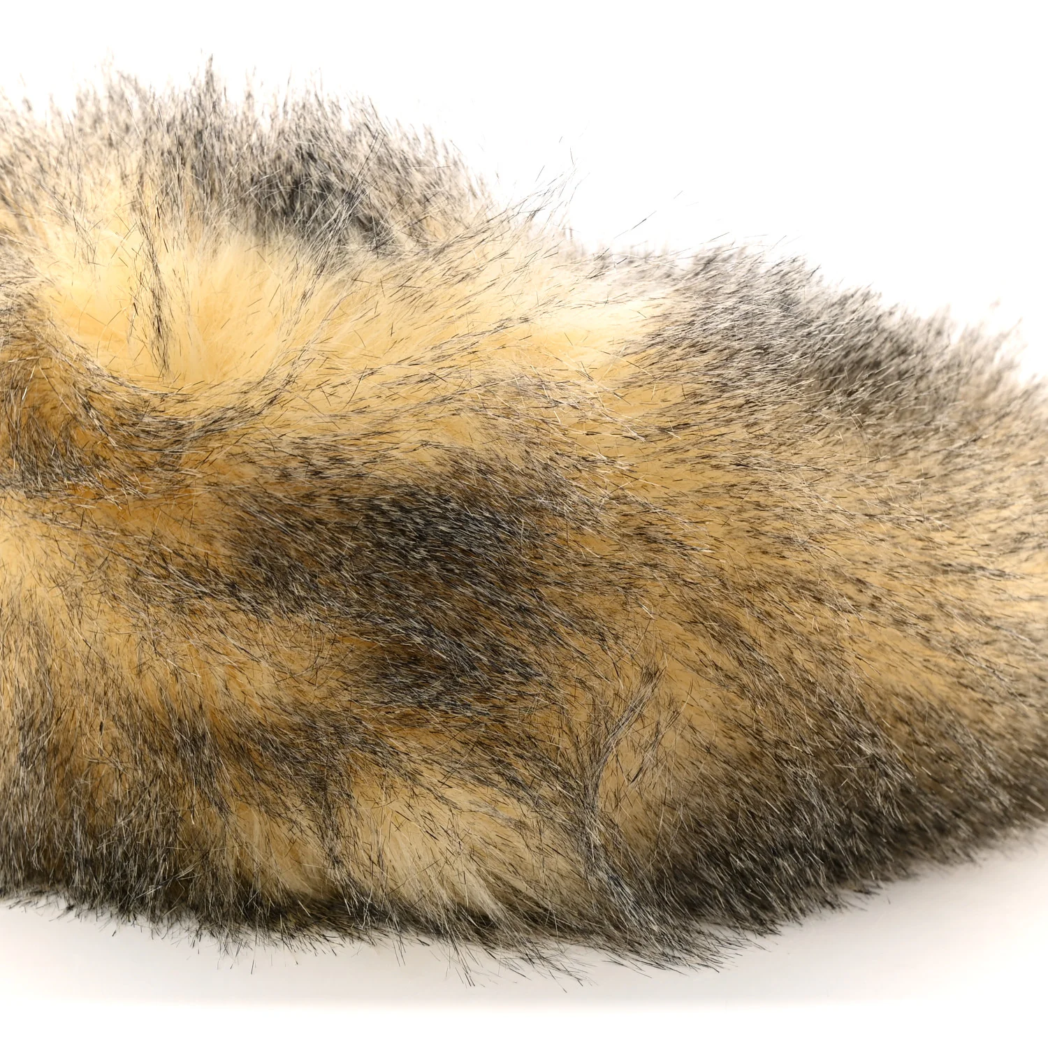 Aspen Vitello Faux Fur Tote Crema Black - Top Club