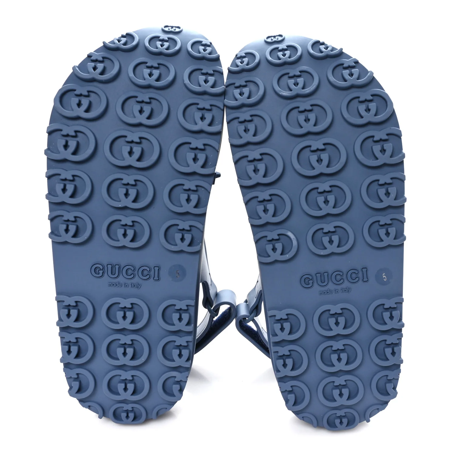 Soft Rubber Horsebit Mens Platform Slingback Sandals 5 Washed Indigo - Top Club